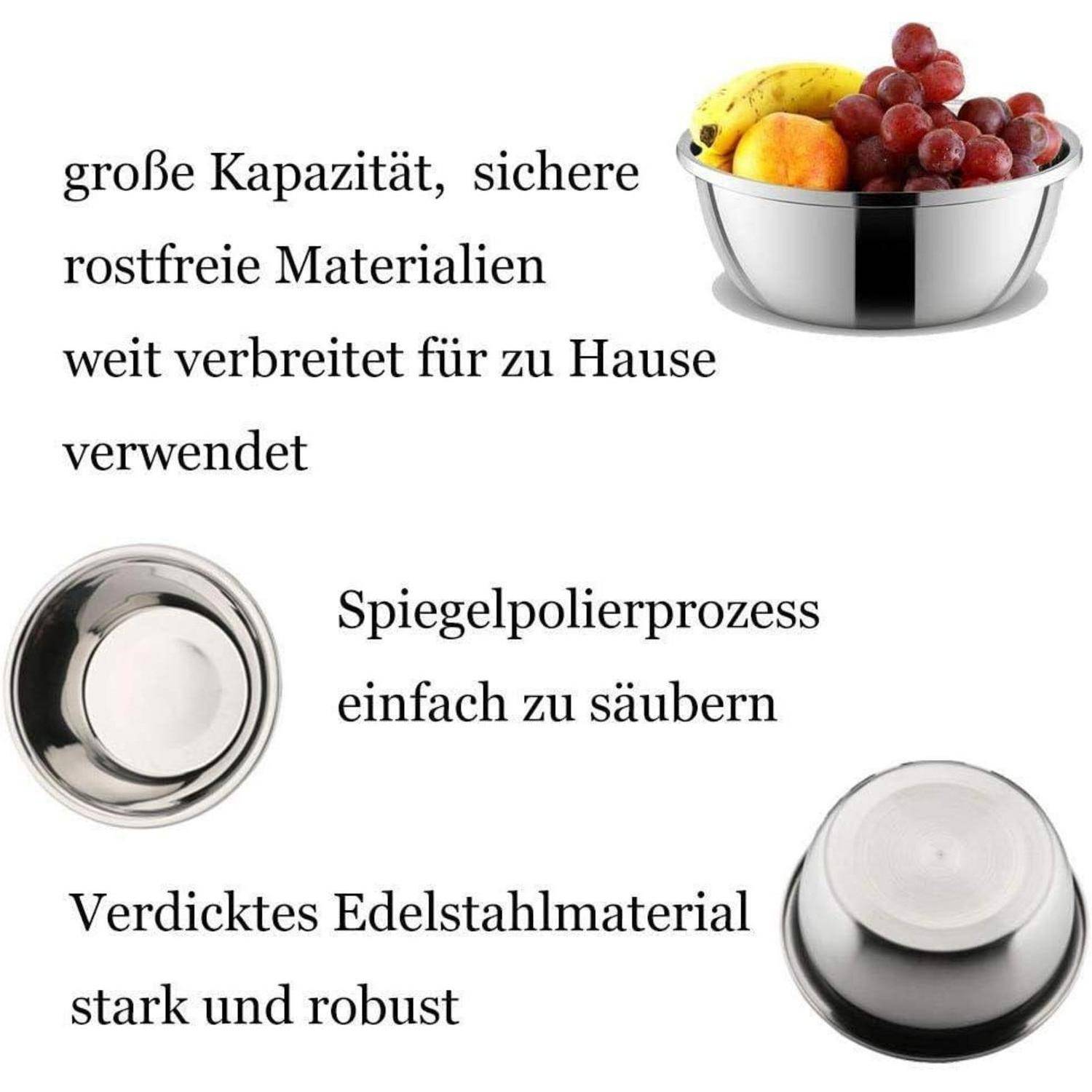 Edelstahl Rührschüssel 20cm Multifunktional