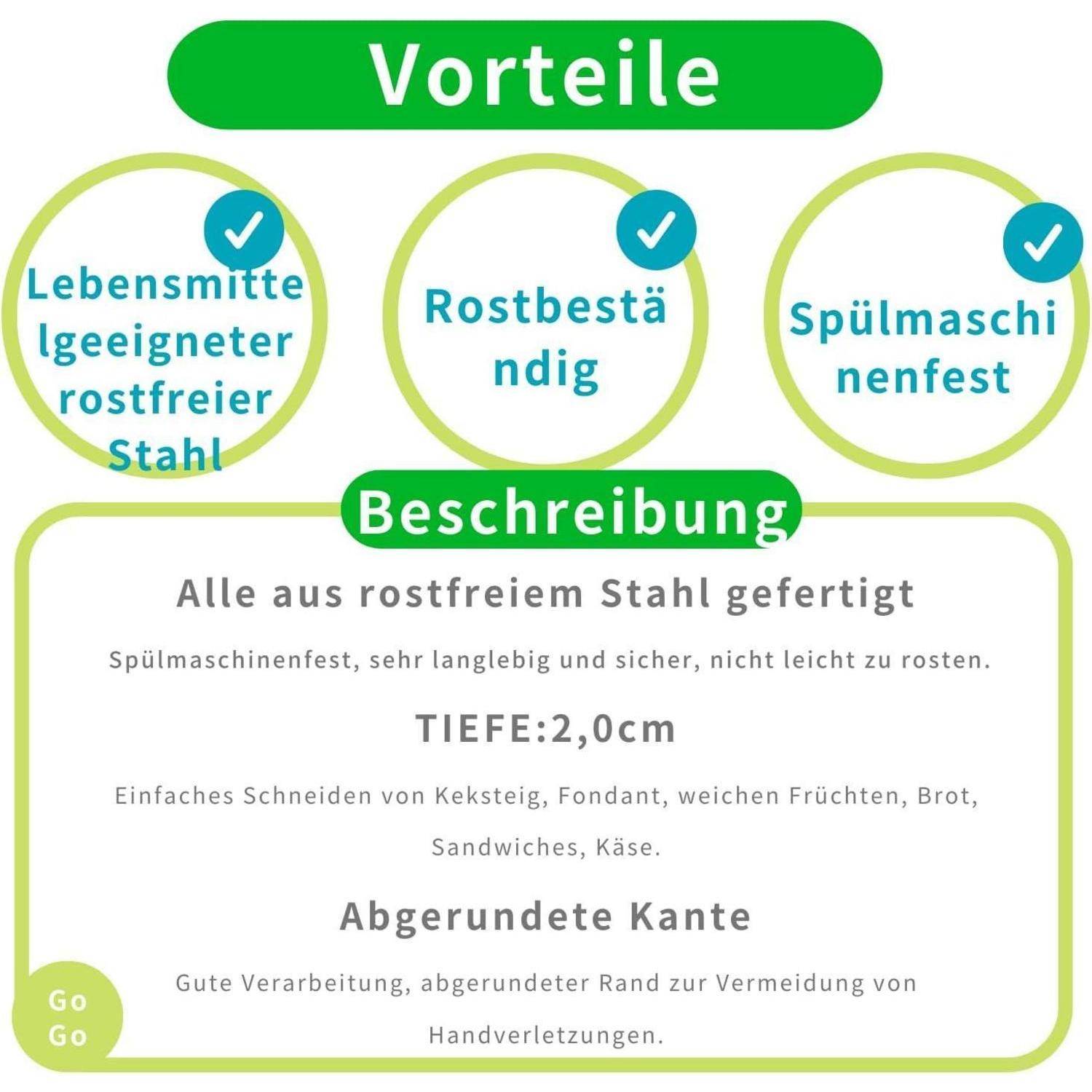 Ausstechform Martinsgans 2er Set für Herbst & Weihnachten 16cm & 9cm