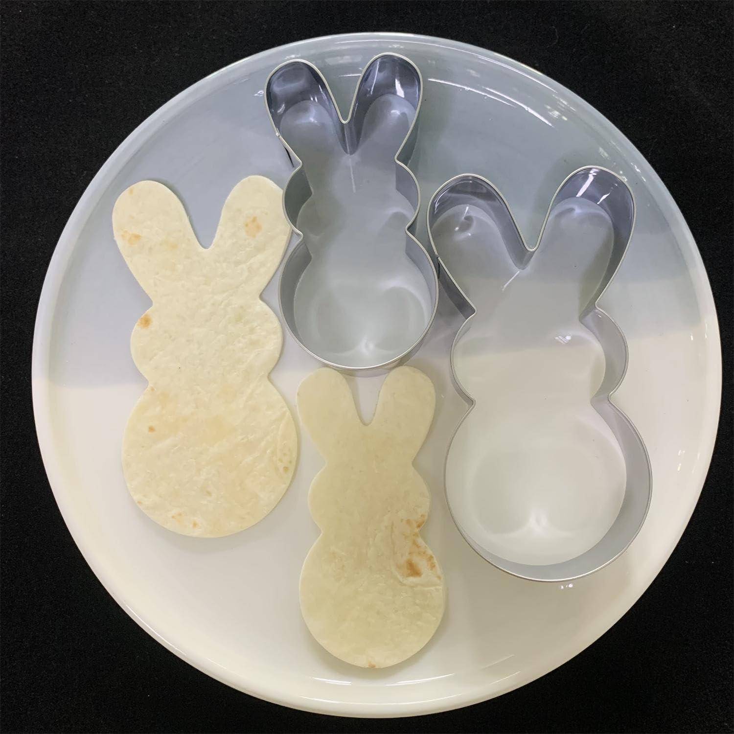 Osterhasen Ausstecher Set - 2 Stück - Groß 10cm - Klein 8cm - Ostern