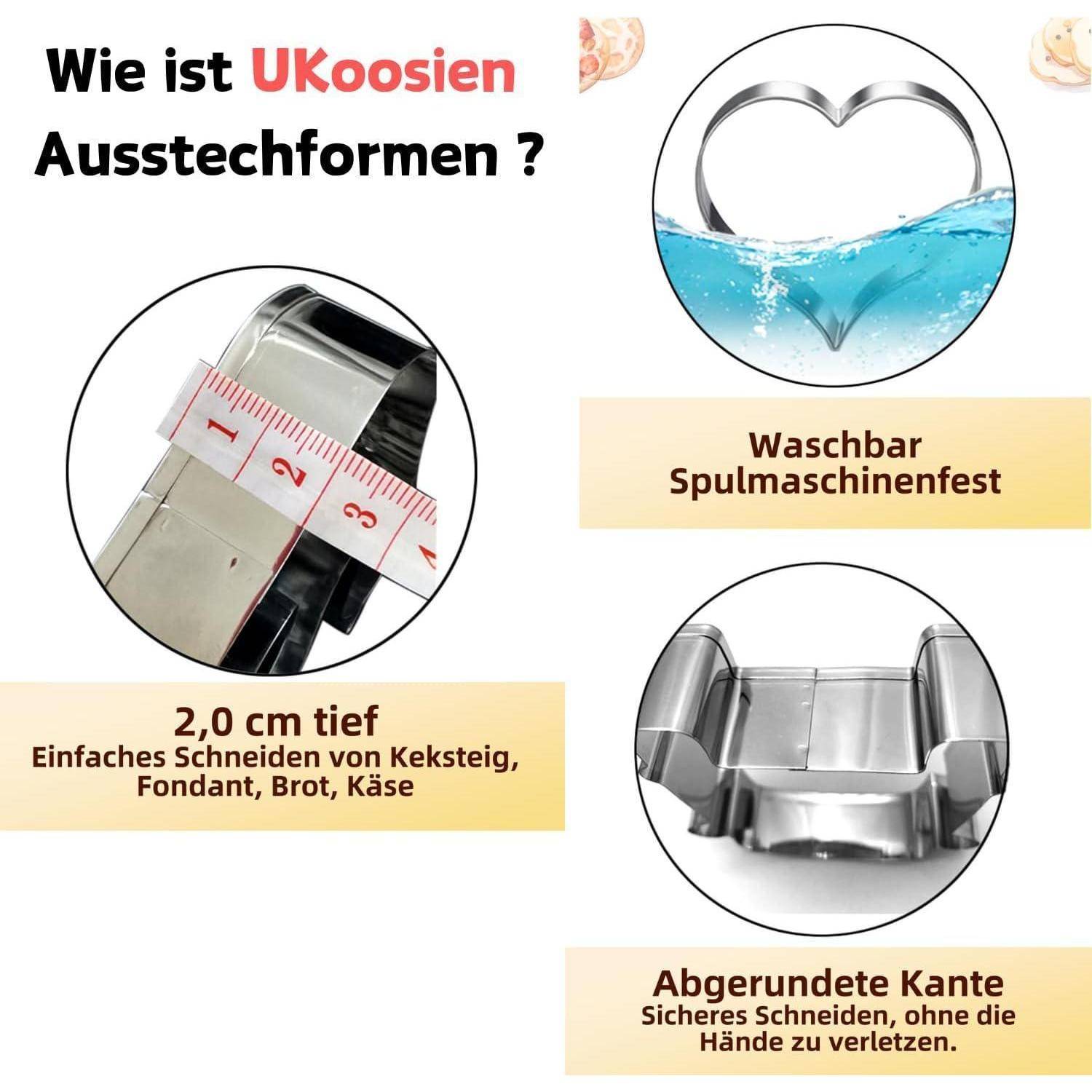 Ausstechform Martinsgans 2er Set für Herbst & Weihnachten 16cm & 9cm