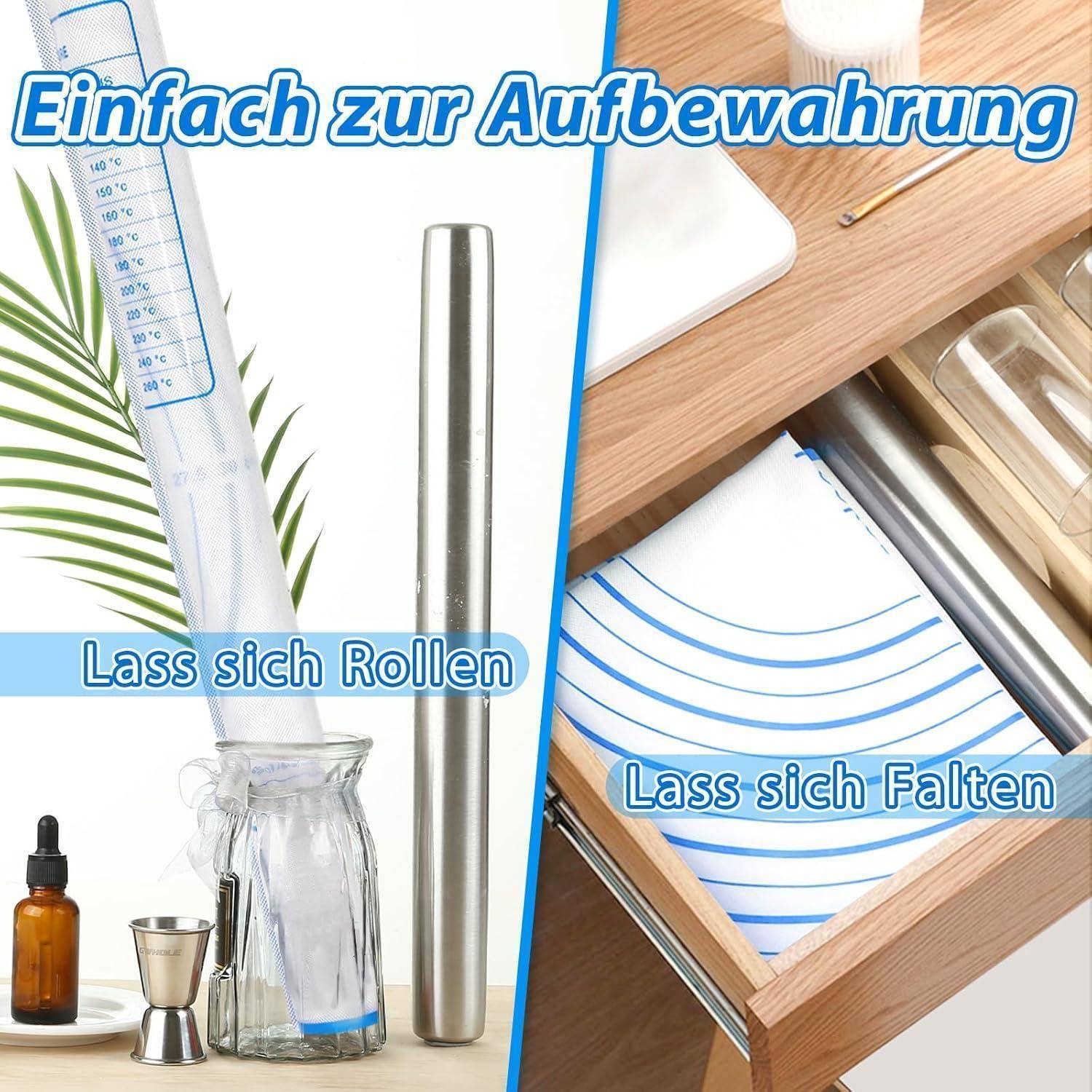 Backmatte Silikon Antihaft Teig 60x40cm Blau