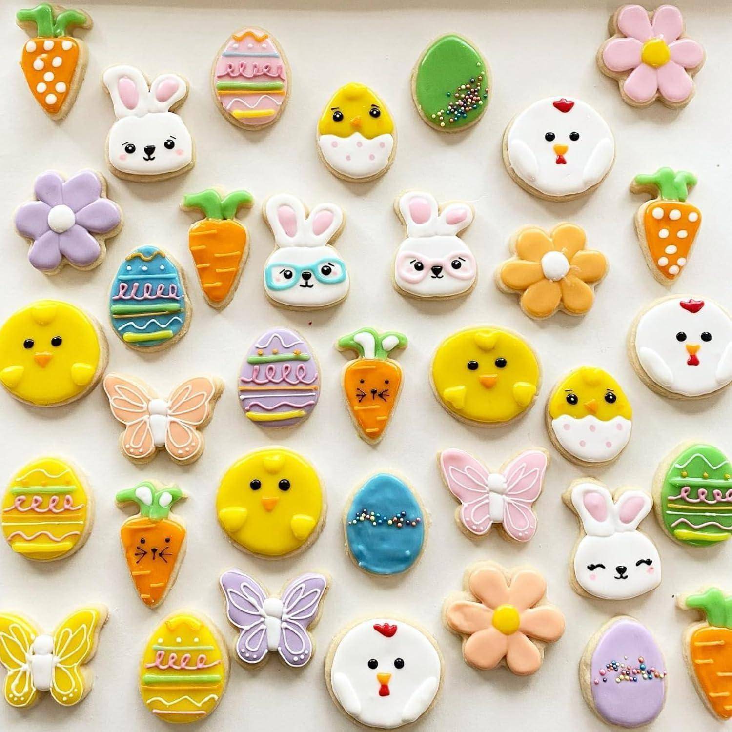 Mini Ausstechformen Ostern 12er Edelstahl Osterei Hase Küken Ostern B