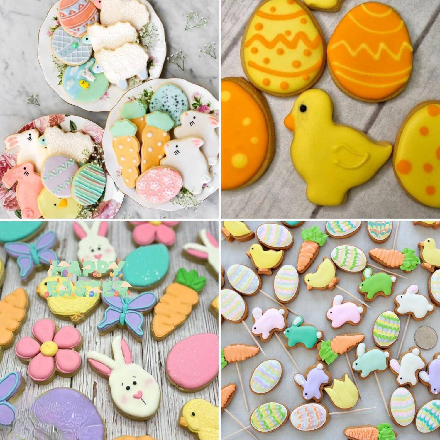 Mini Ausstechformen Ostern 12er Edelstahl Osterei Hase Küken Ostern B