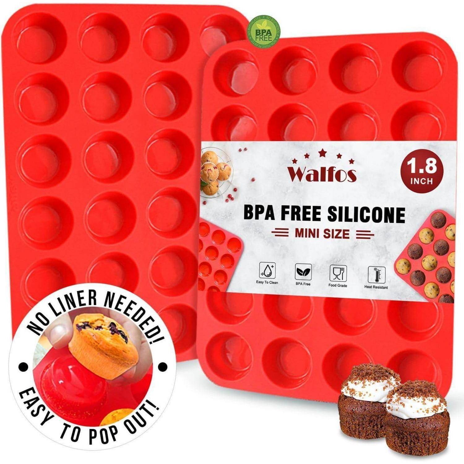 Muffinform Silikon Cupcake 2Stück 24Tassen Mini Mini-Muffinform