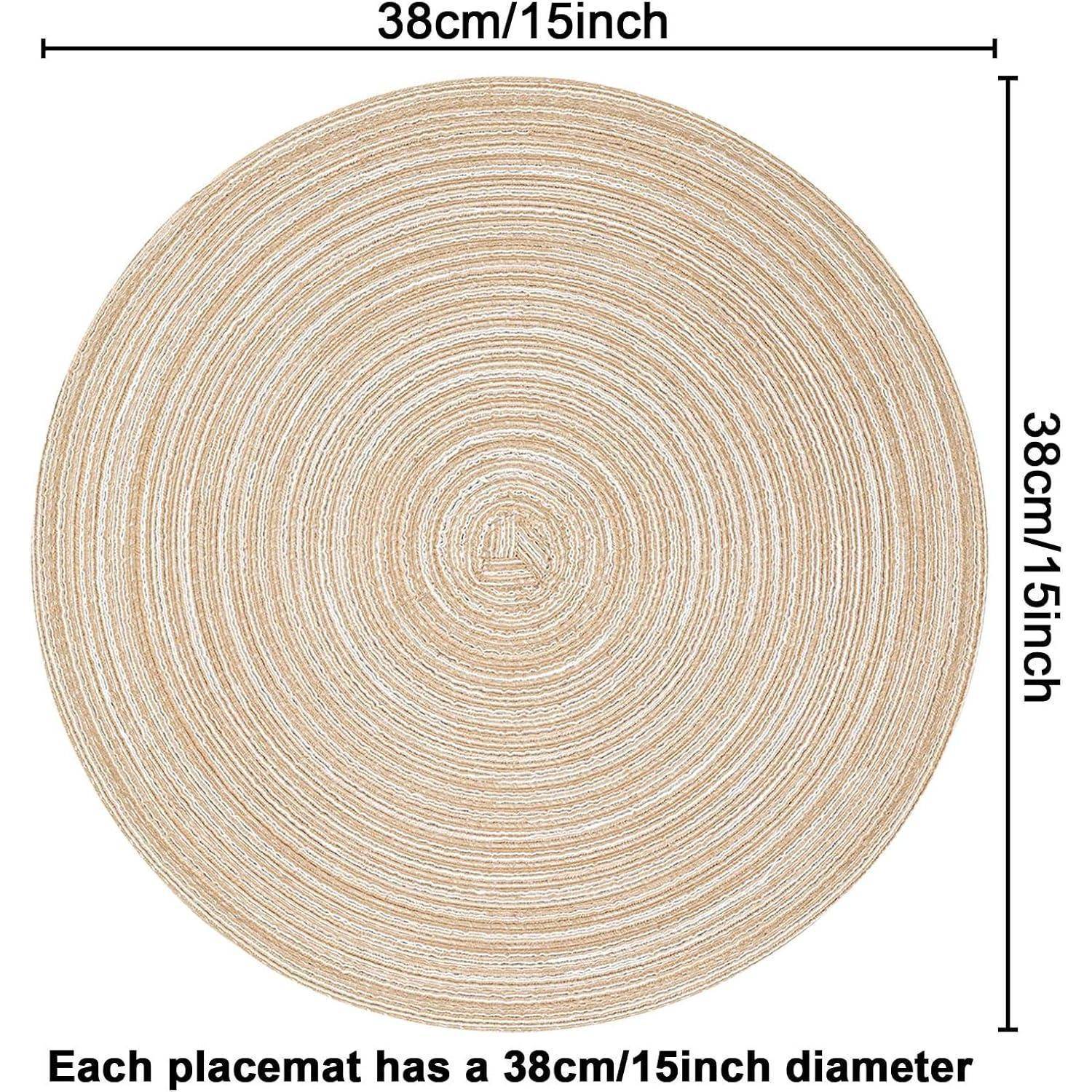 Rundes Platzset mit einem Durchmesser von 38 cm/15 Zoll