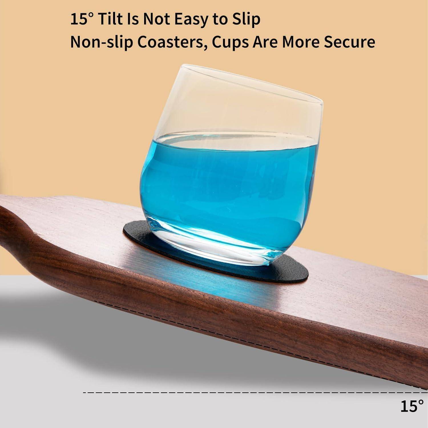 Untersetzer Glasuntersetzer 12er Set Rutschfest Schwarz Orange Rund