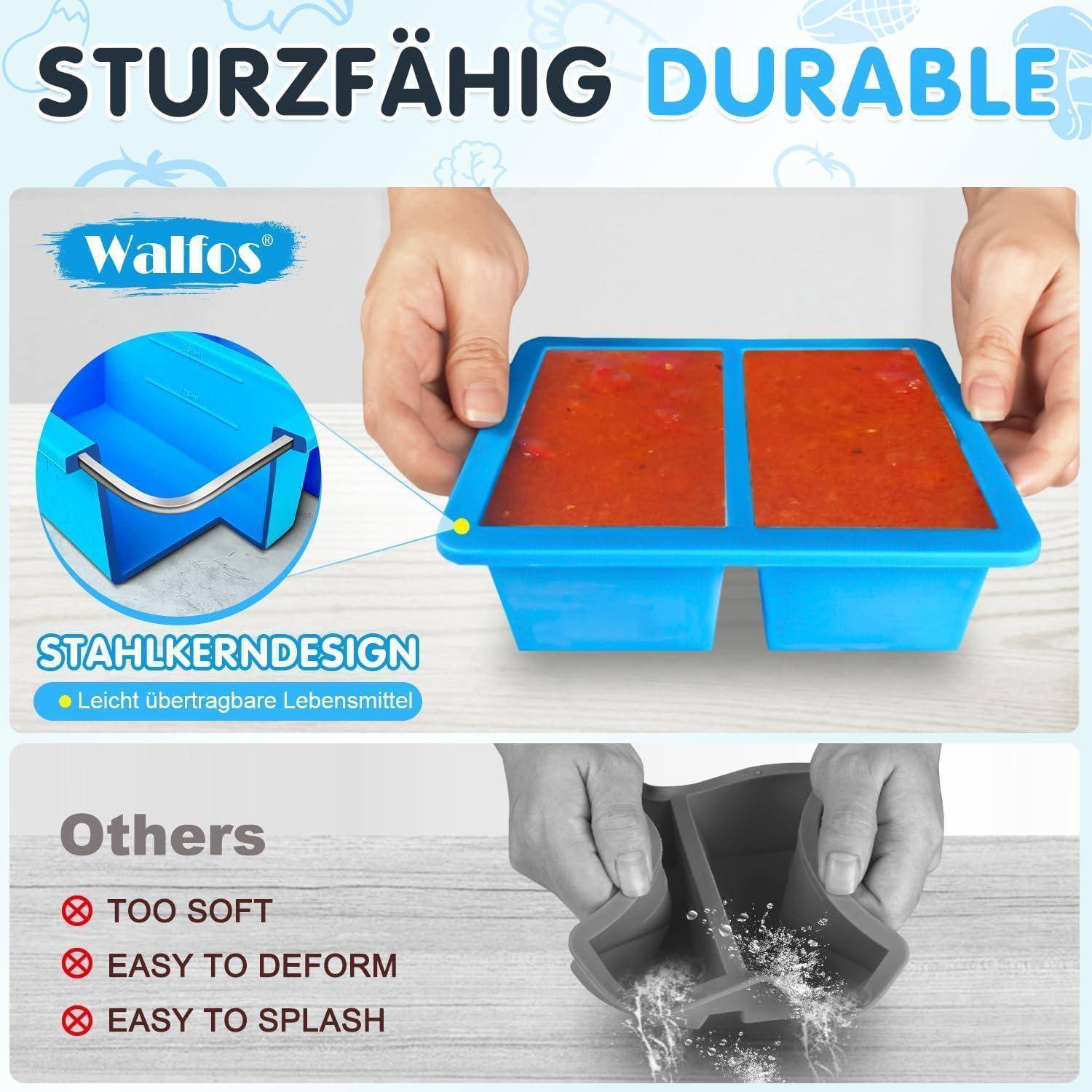 Gefriertablett Silikon 1 Tasse Deckel 4 Stück Eiswürfel-suppenform