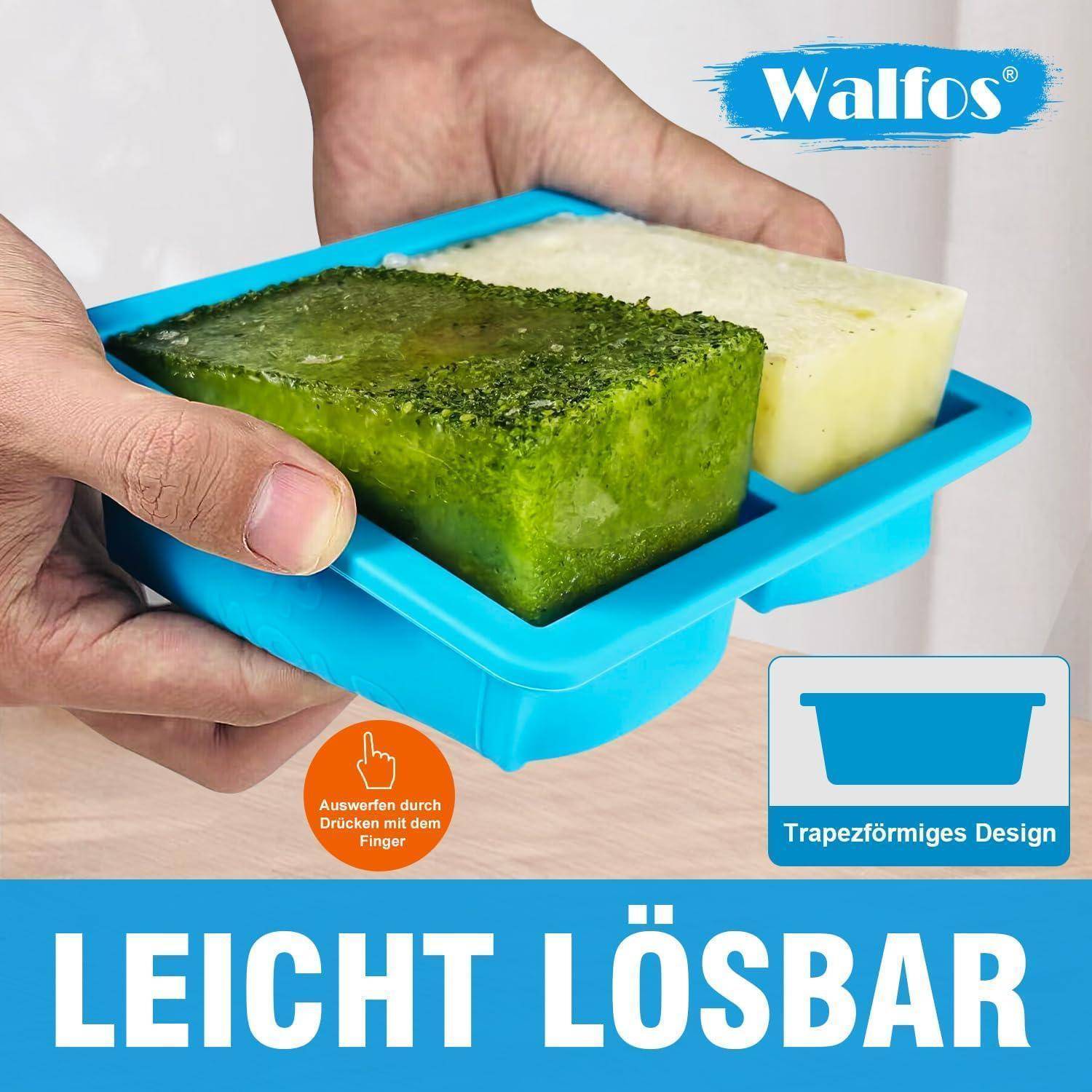 Gefriertablett Silikon 1 Tasse Deckel 4 Stück Eiswürfel-suppenform