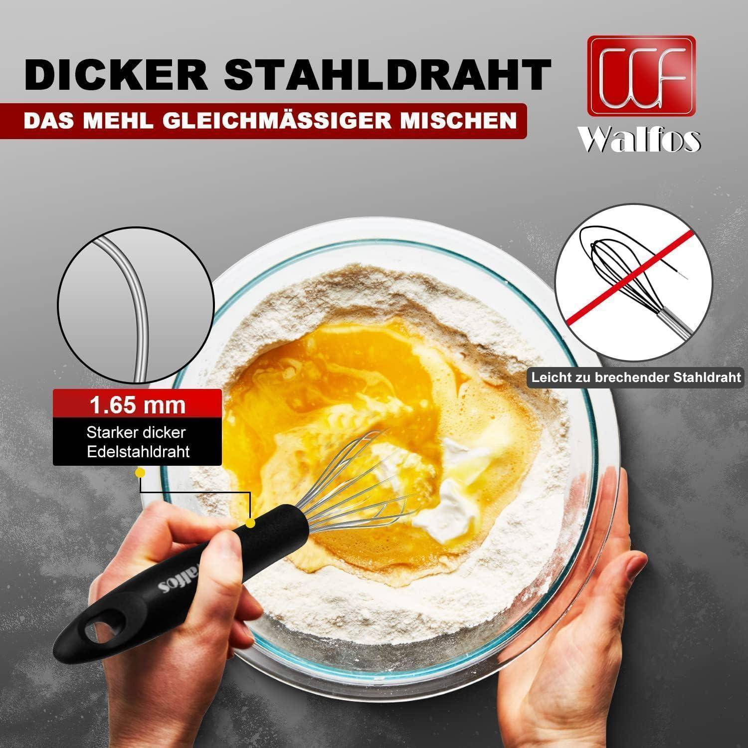 Schneebesen Edelstahl 3Stück Edelstahl-Schneebesen Rostfreier Stahl