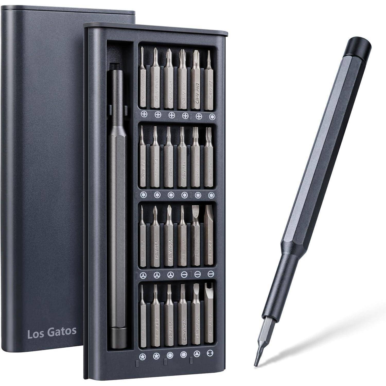 Schraubendreher Set Feinmechanik Mini 24 S2 Bits 25 In1 Grau