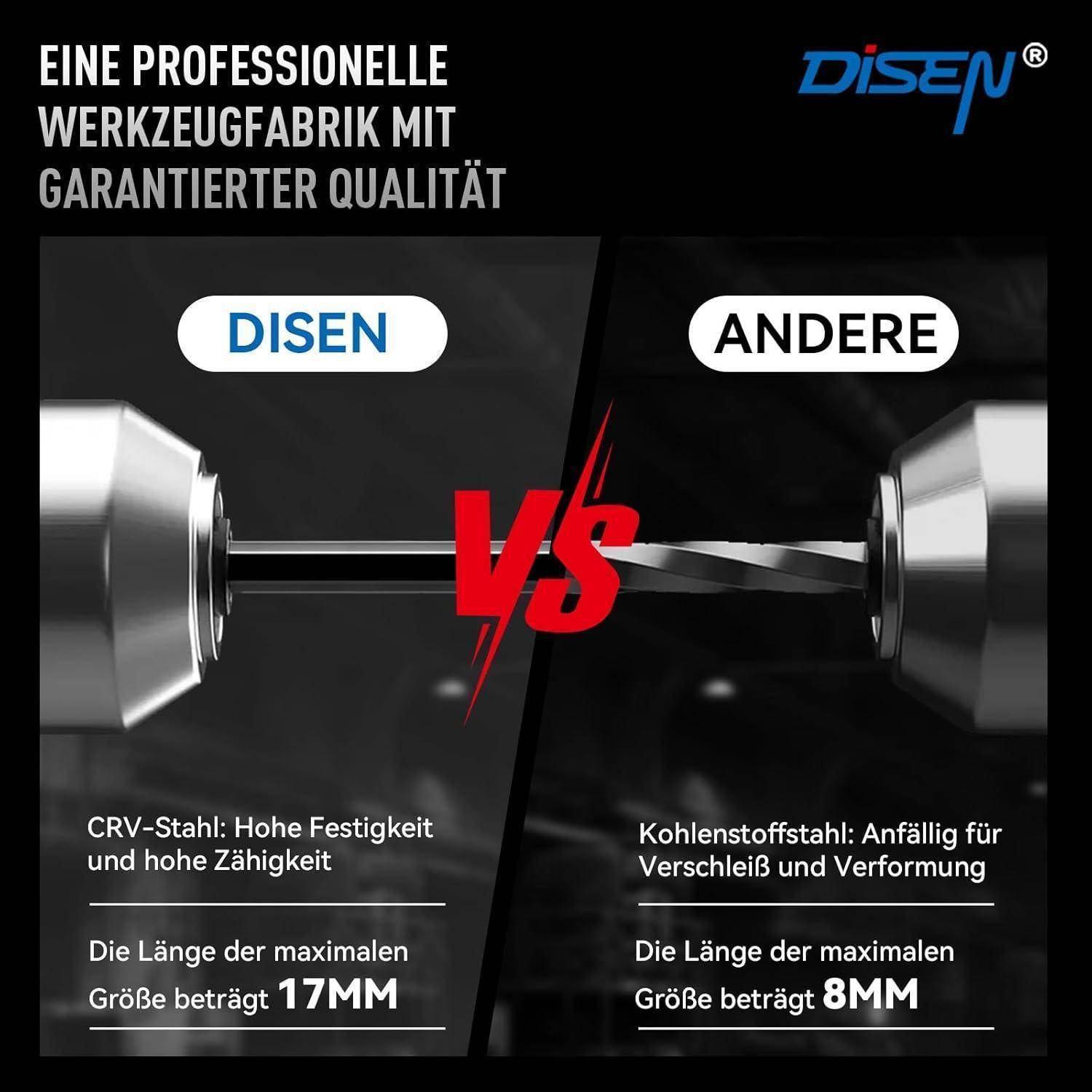 Innensechskant Schlüsselset Kugelkopf Lang Torx T10 T50 22PCS