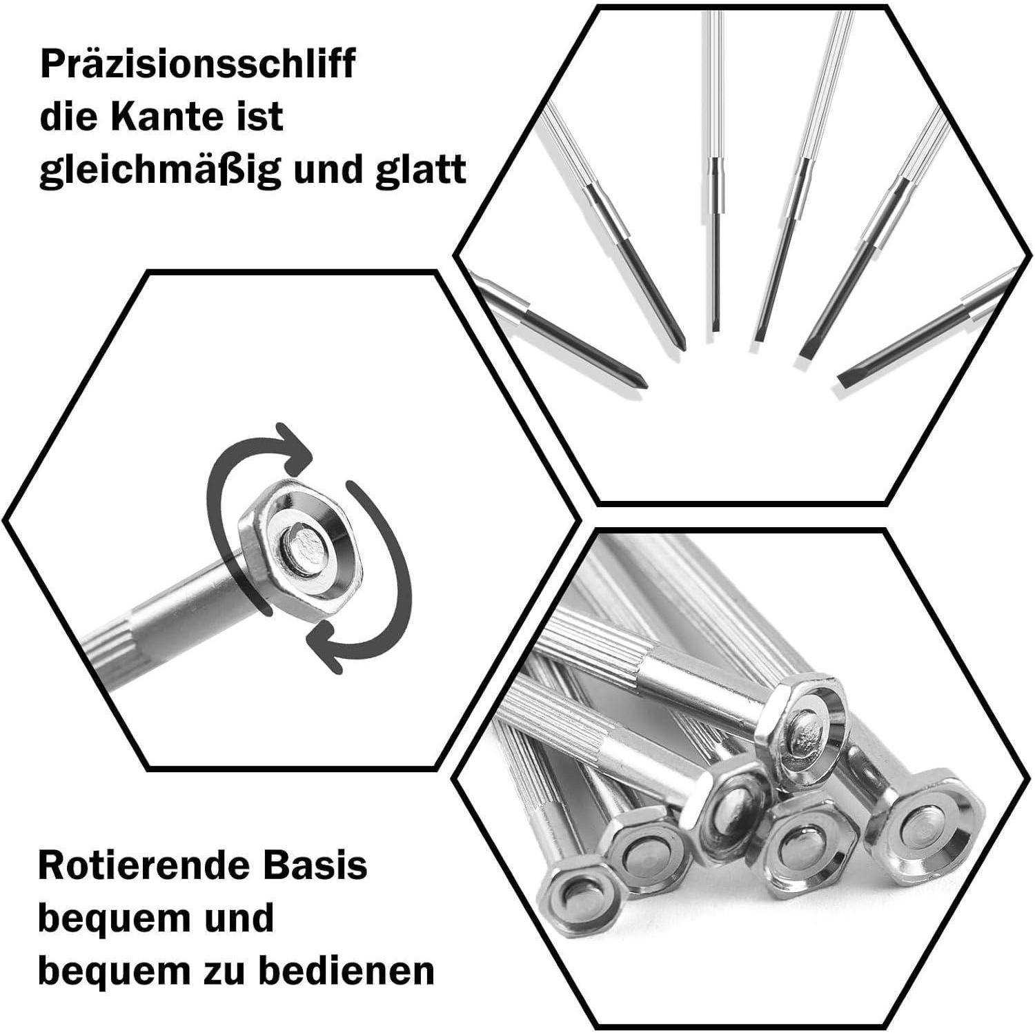 Präzisionsschraubendreher mini Uhrmacher Brillen Gläser 6 teiliges Set