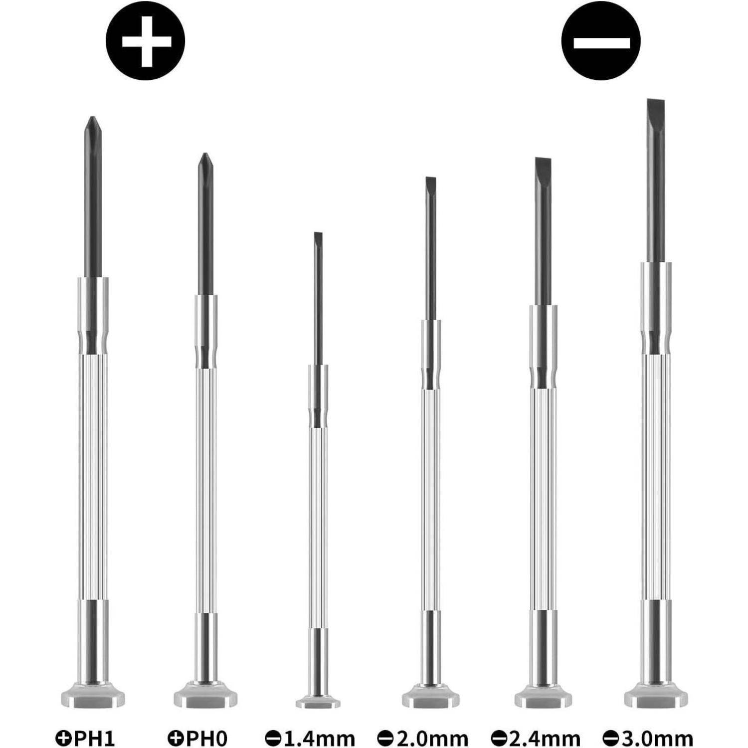 Präzisionsschraubendreher mini Uhrmacher Brillen Gläser 6 teiliges Set