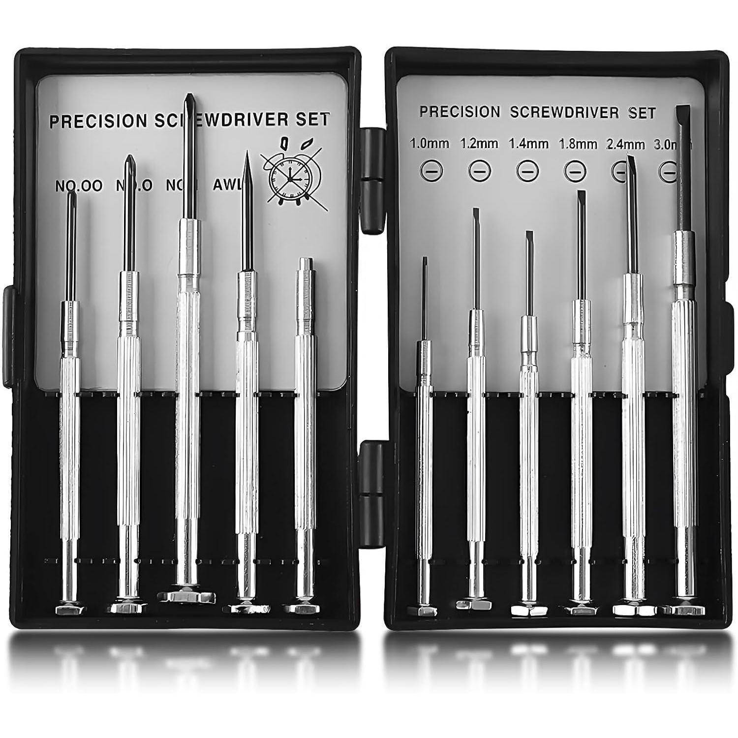 Schraubendreher Set Feinmechaniker Uhrmacher Eyeglass 11 teiliges Set