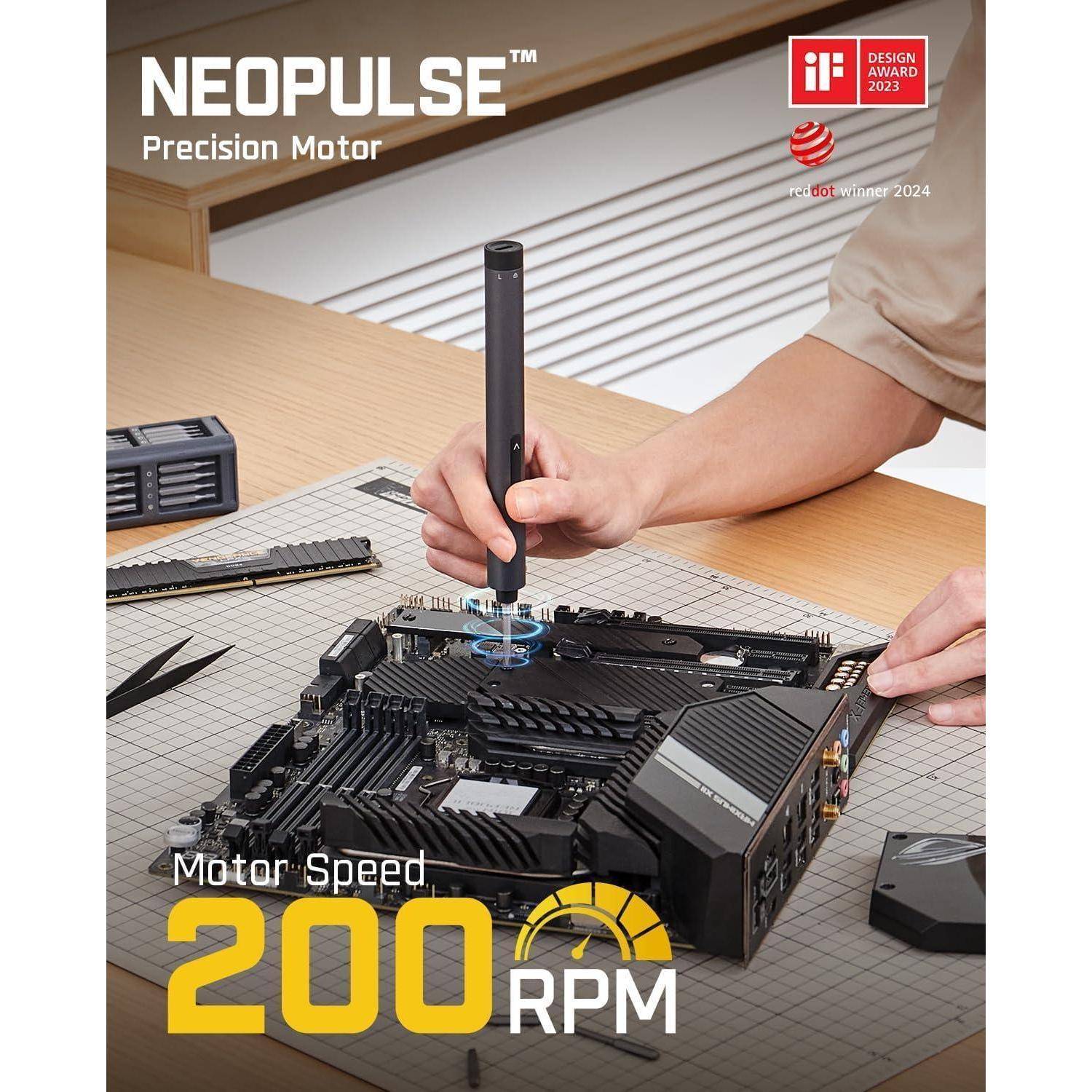 Schraubendreher Set 50in1 Elektro Mini Magnet Laptop Uhren Grau