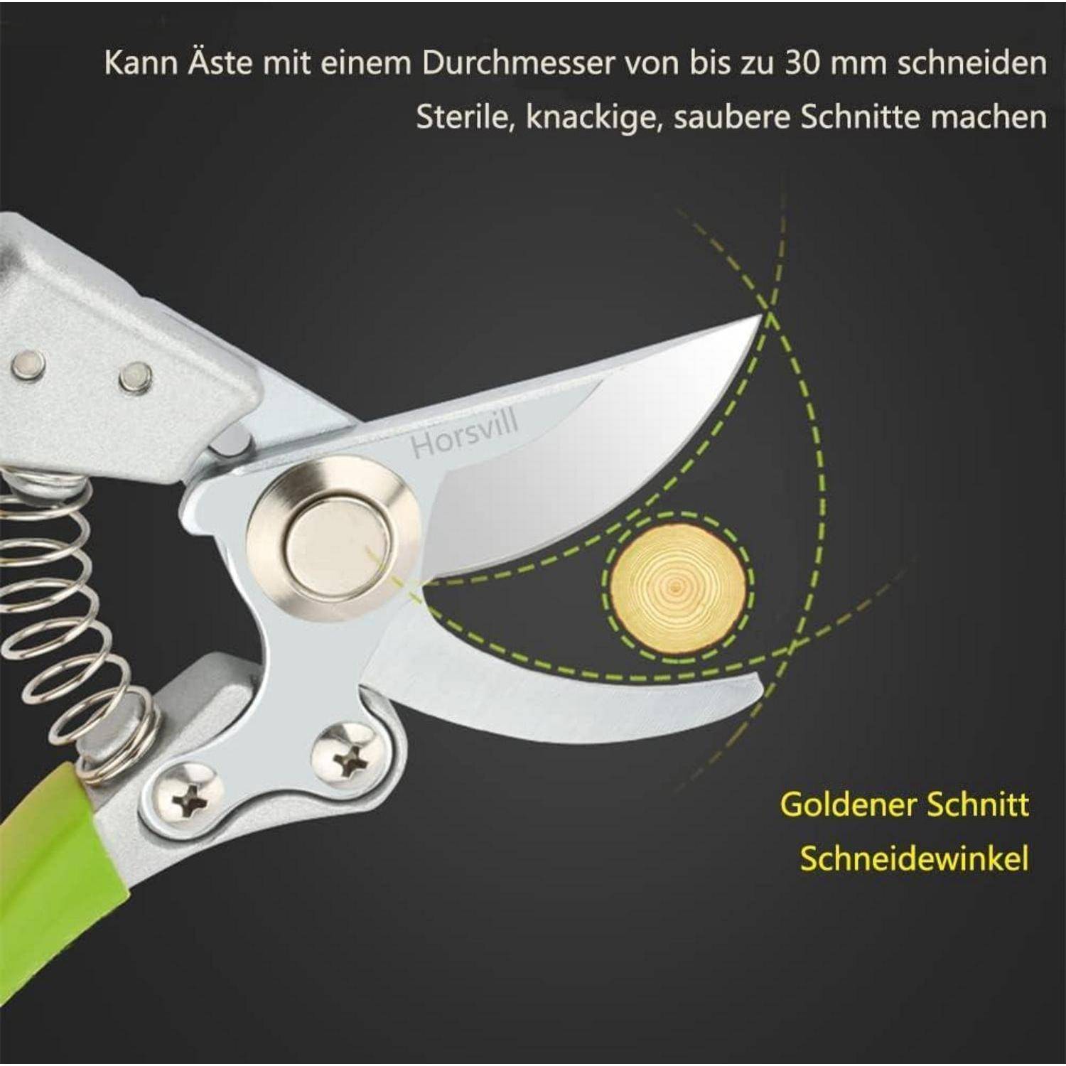 Gartenschere SK4-Stahl Heavy Duty ergonomisch, japanisch, langlebig