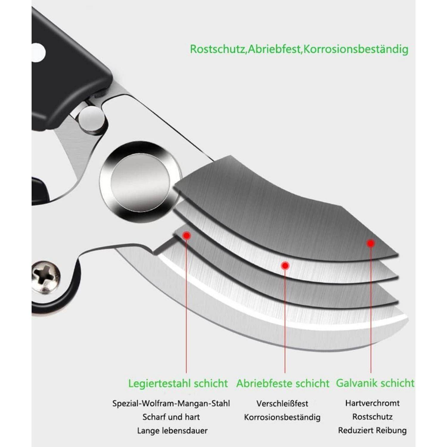 Gartenschere SK4-Stahl Heavy Duty ergonomisch, japanisch, langlebig