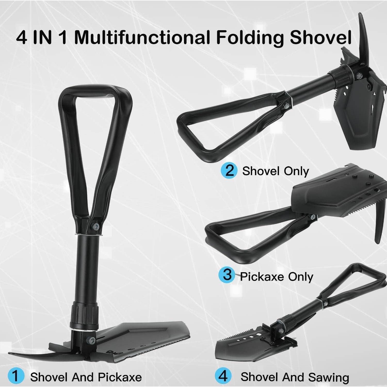 Klappspaten 58cm Kohlenstoffstahl Camping Schaufel Schneeschieber