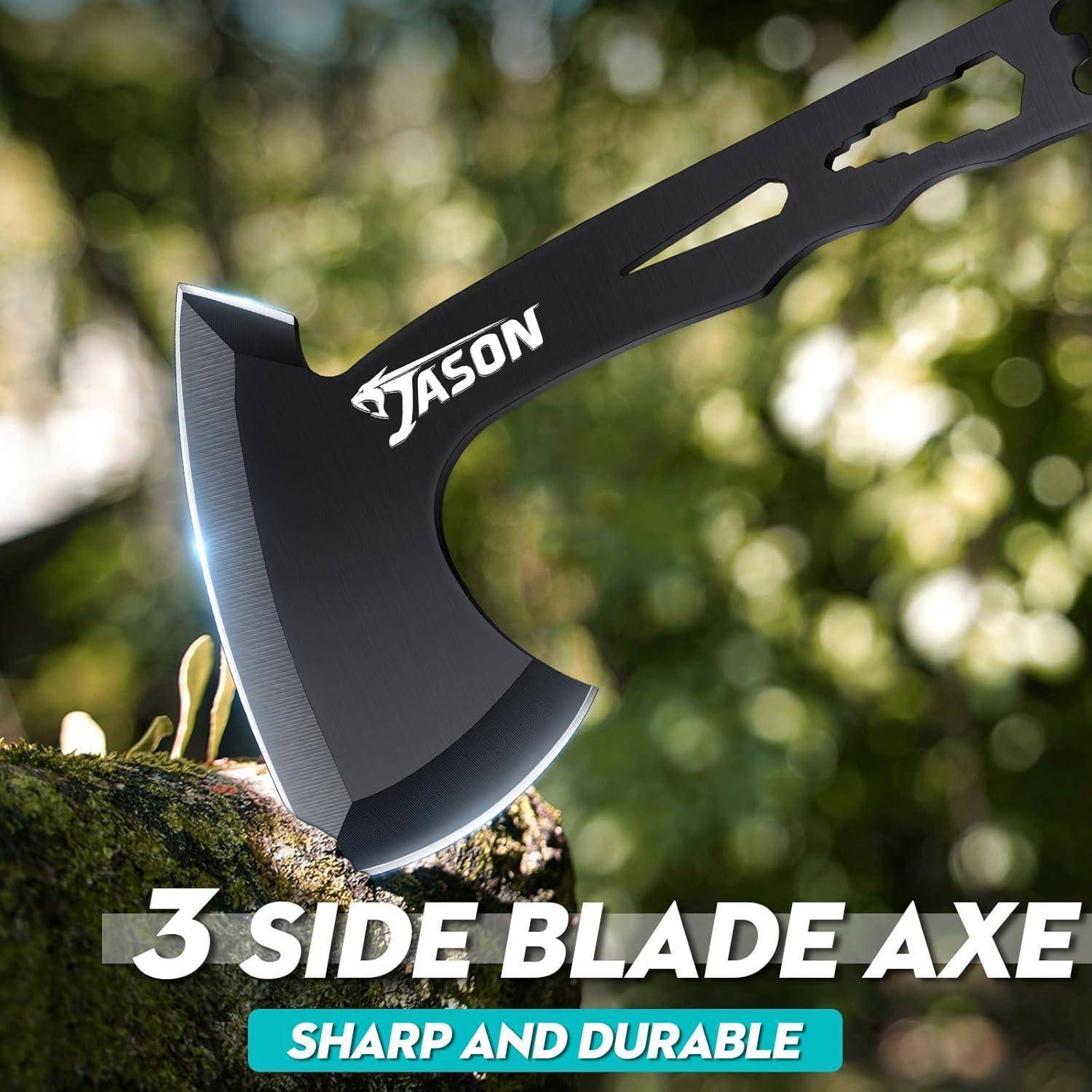 Camping Axt Survival Bushcraft FullTang Nylonscheiden Männer 3 Stücke