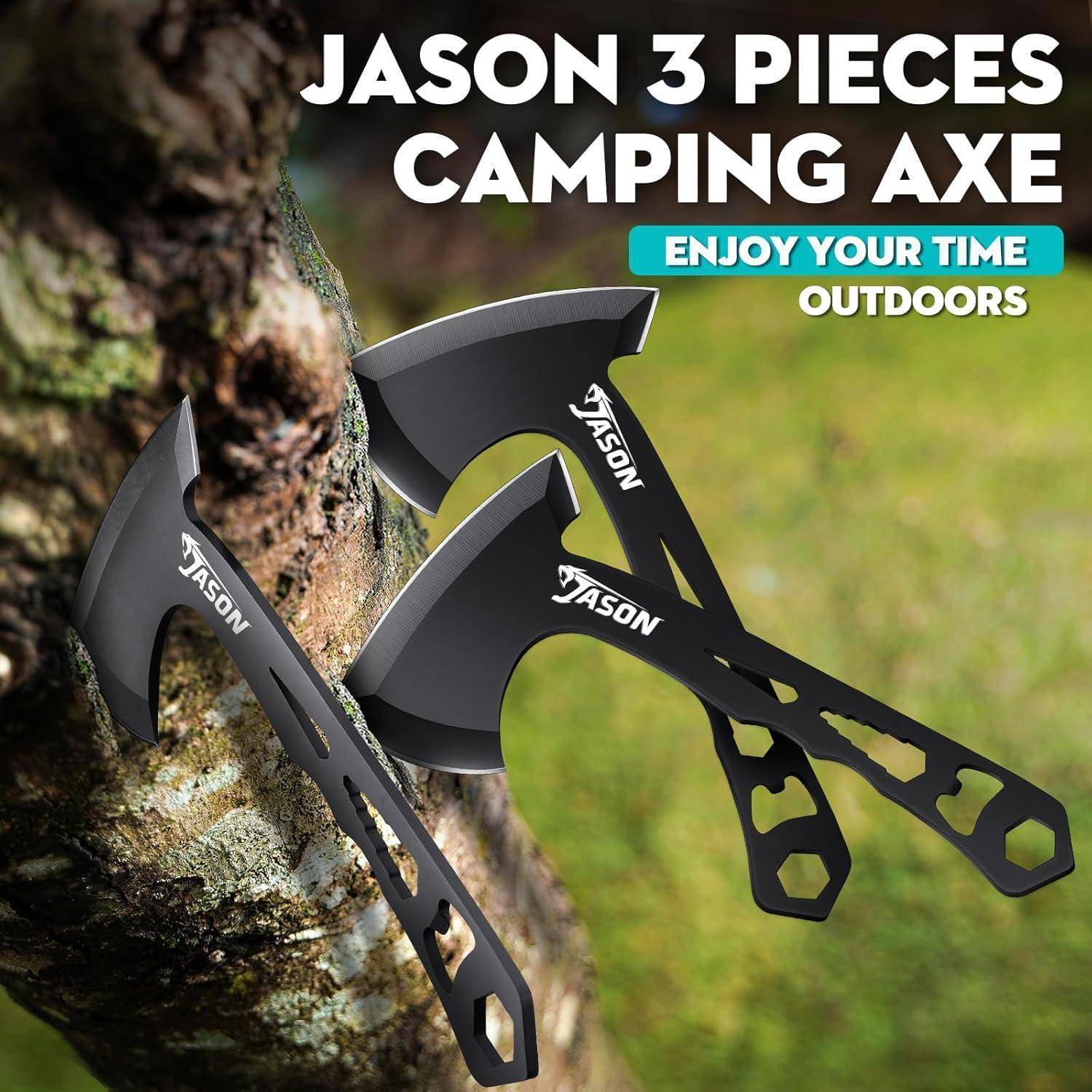 Camping Axt Survival Bushcraft FullTang Nylonscheiden Männer 3 Stücke