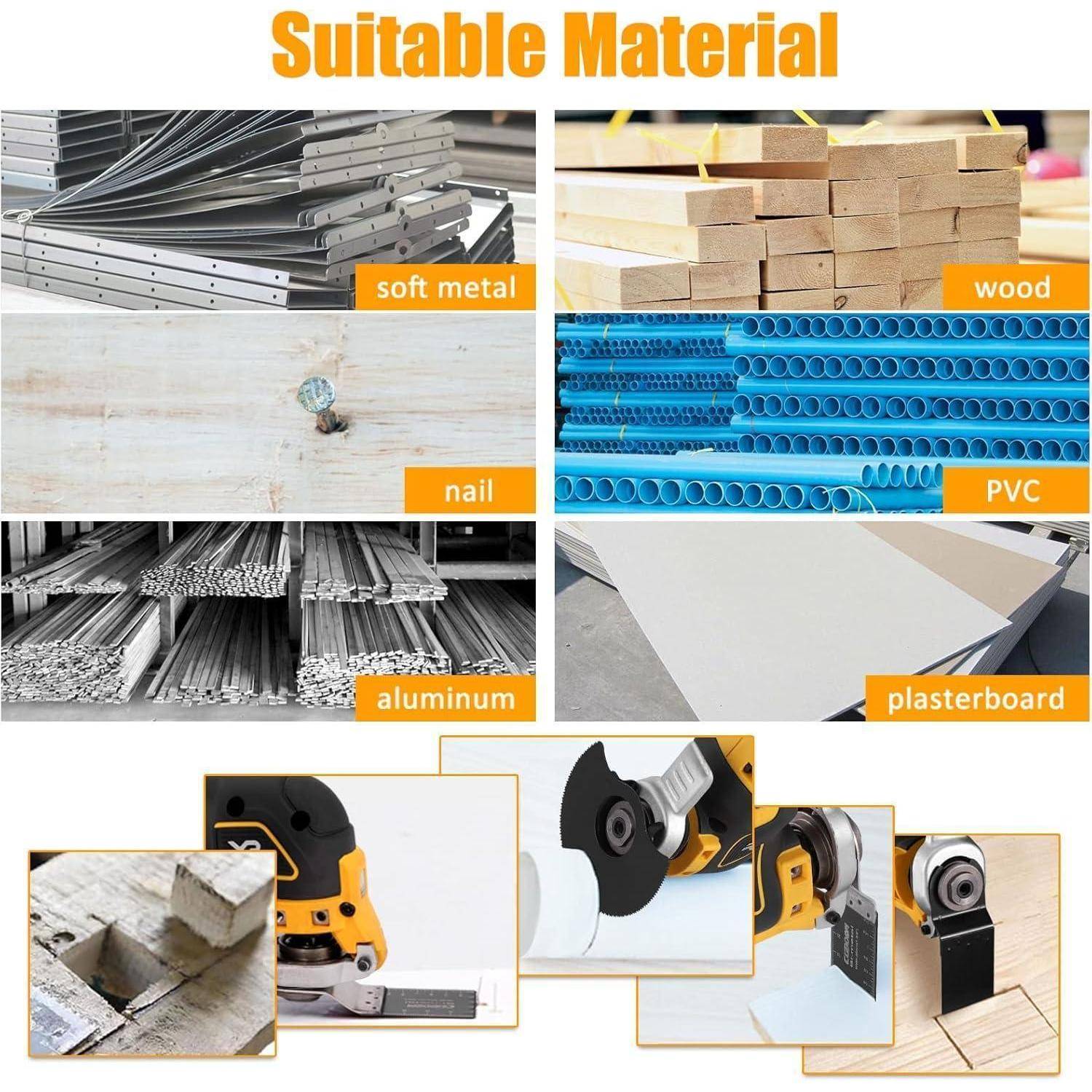 Multitool Sägeblätter 26 tlg Kohlenstoffstahl Edelstahl Oszillierendes