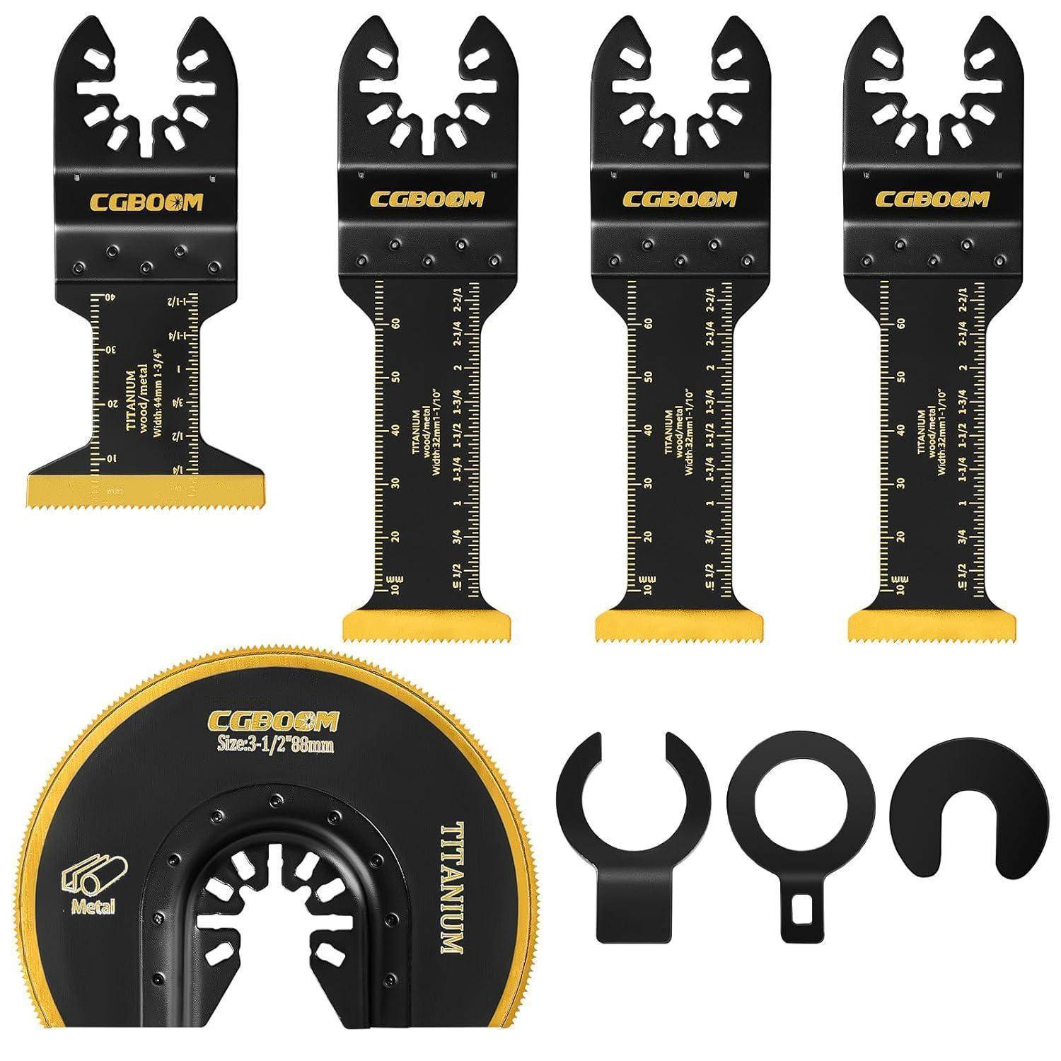 Oszillierende Multitool Sägeblätter Set Titanium 5 tlg