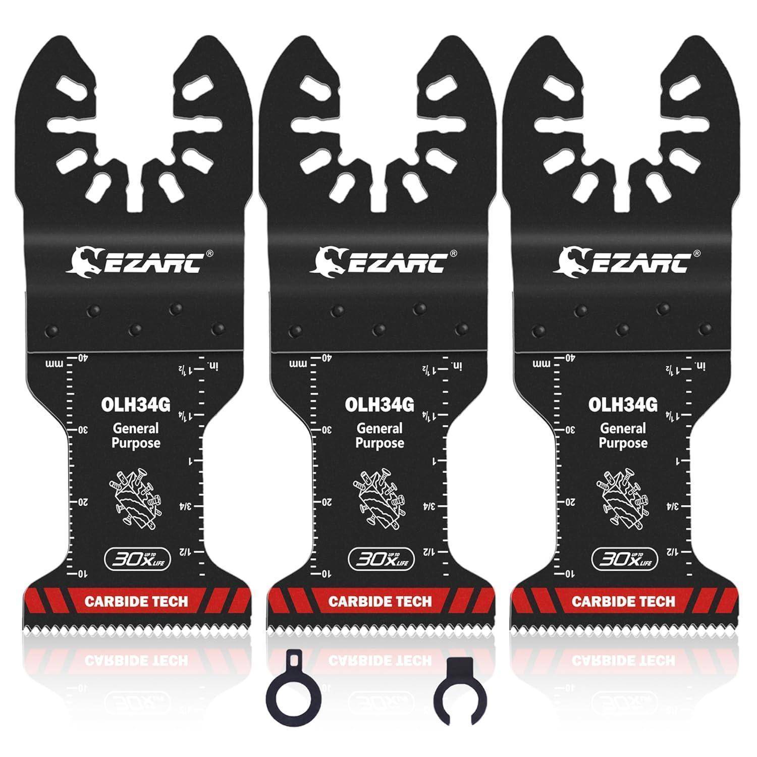 EZARC Hartmetall Multitool Sägeblätter 3tlg Carbide Allzweck für