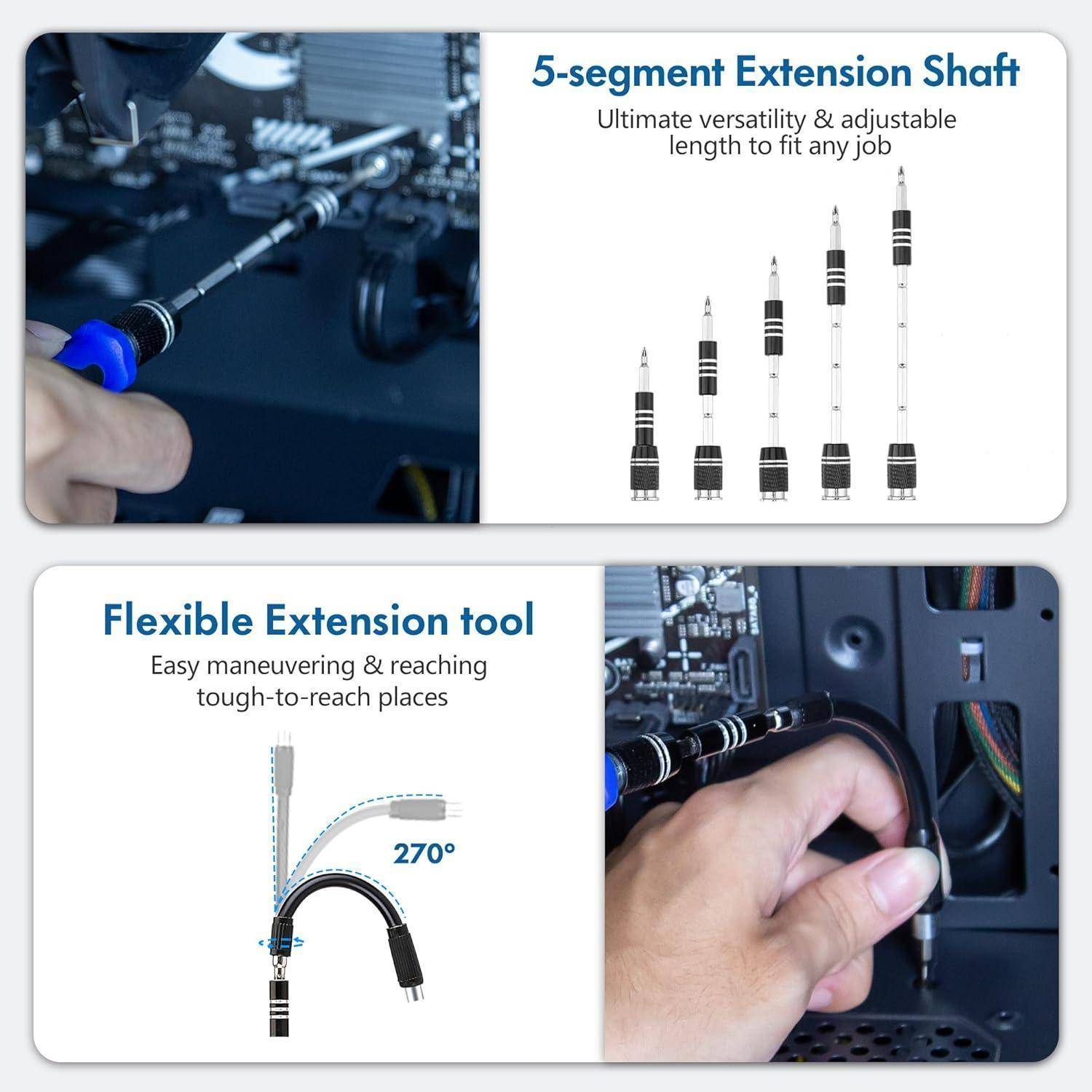 62 in 1 Feinmechaniker Schraubendreher Set Magnetisch Mini Reparatur