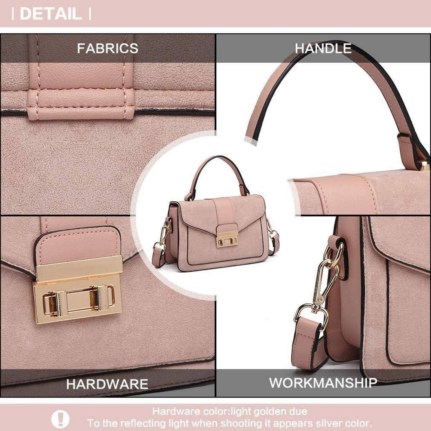 Damen Handtasche Klein Schultertasche Kunstleder Henkeltasche