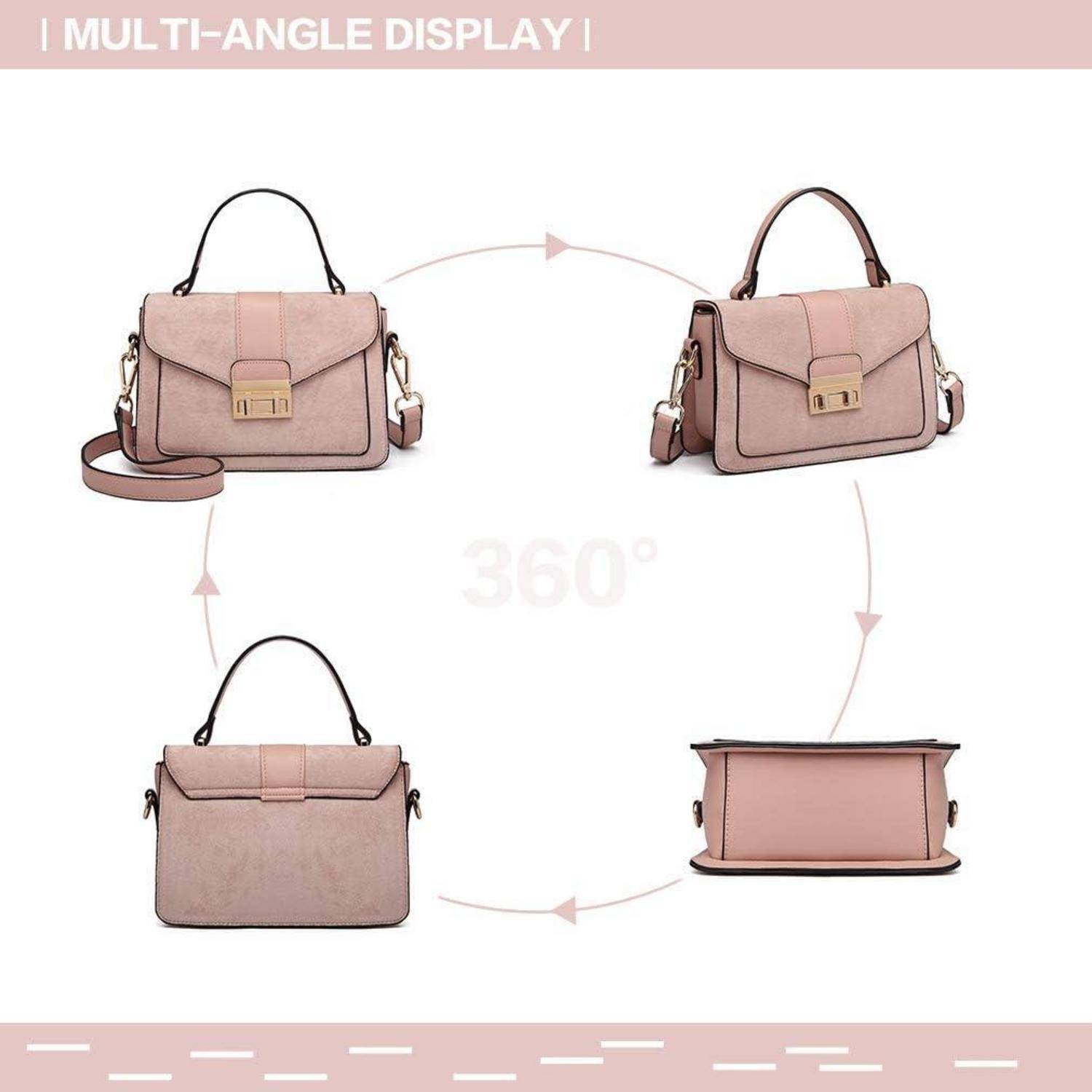 Damen Handtasche Klein Schultertasche Kunstleder Henkeltasche