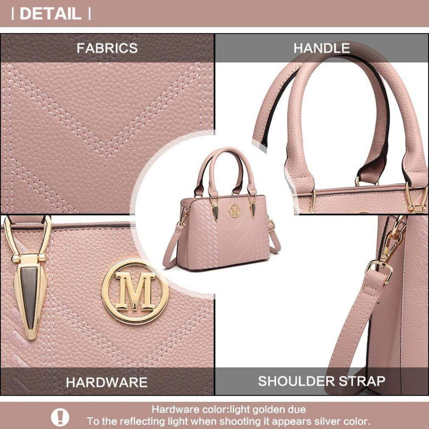 Damen Handtasche Mittelgroß Lychee Muster Hochwertiges