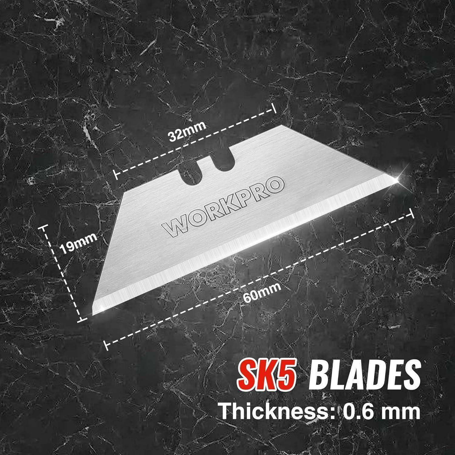 50tlg. Trapezklingen Set SK5 Edelstahl im Spender 0.6MM Ersatzklingen