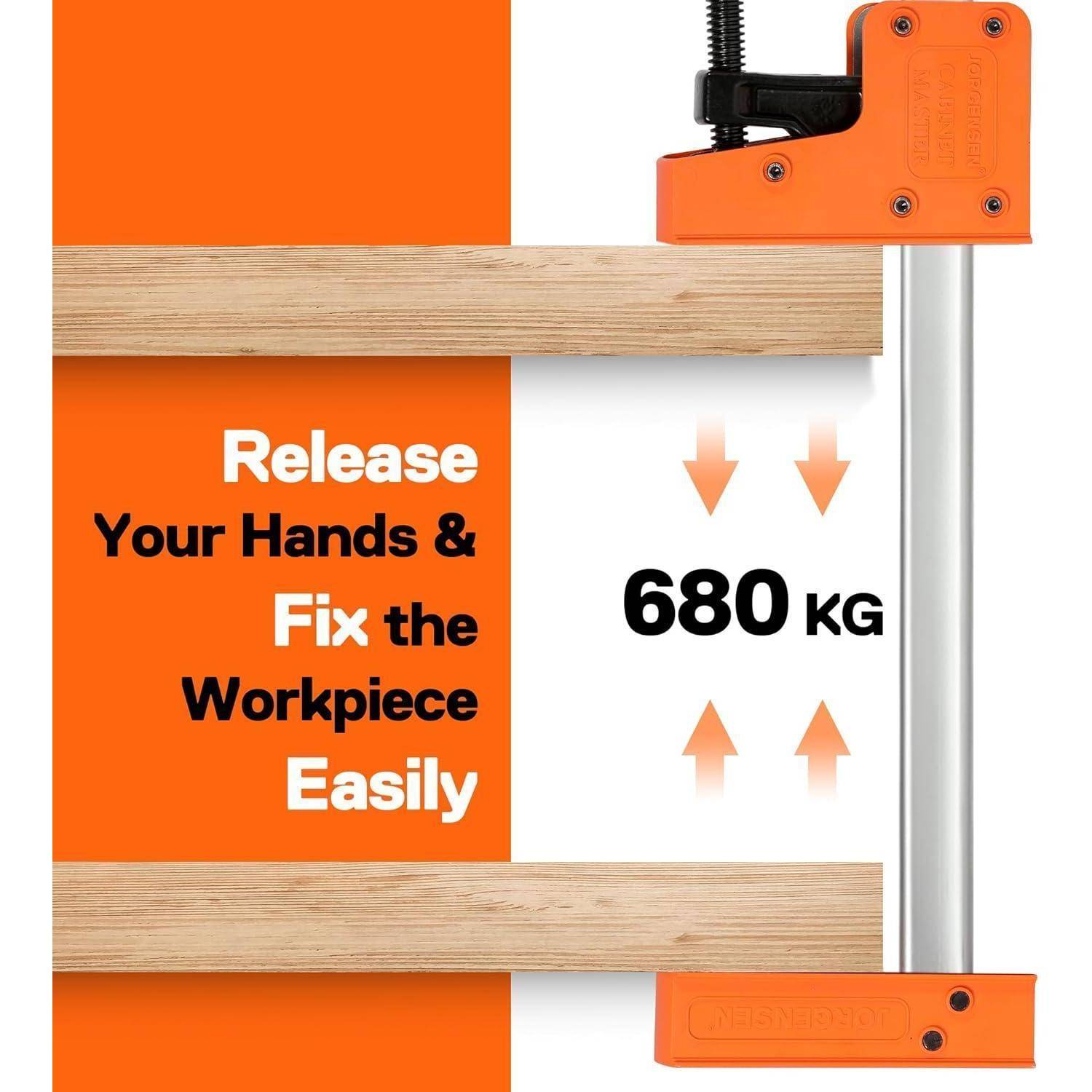 Orange Klemmvorrichtung Illustration mit dem Text 