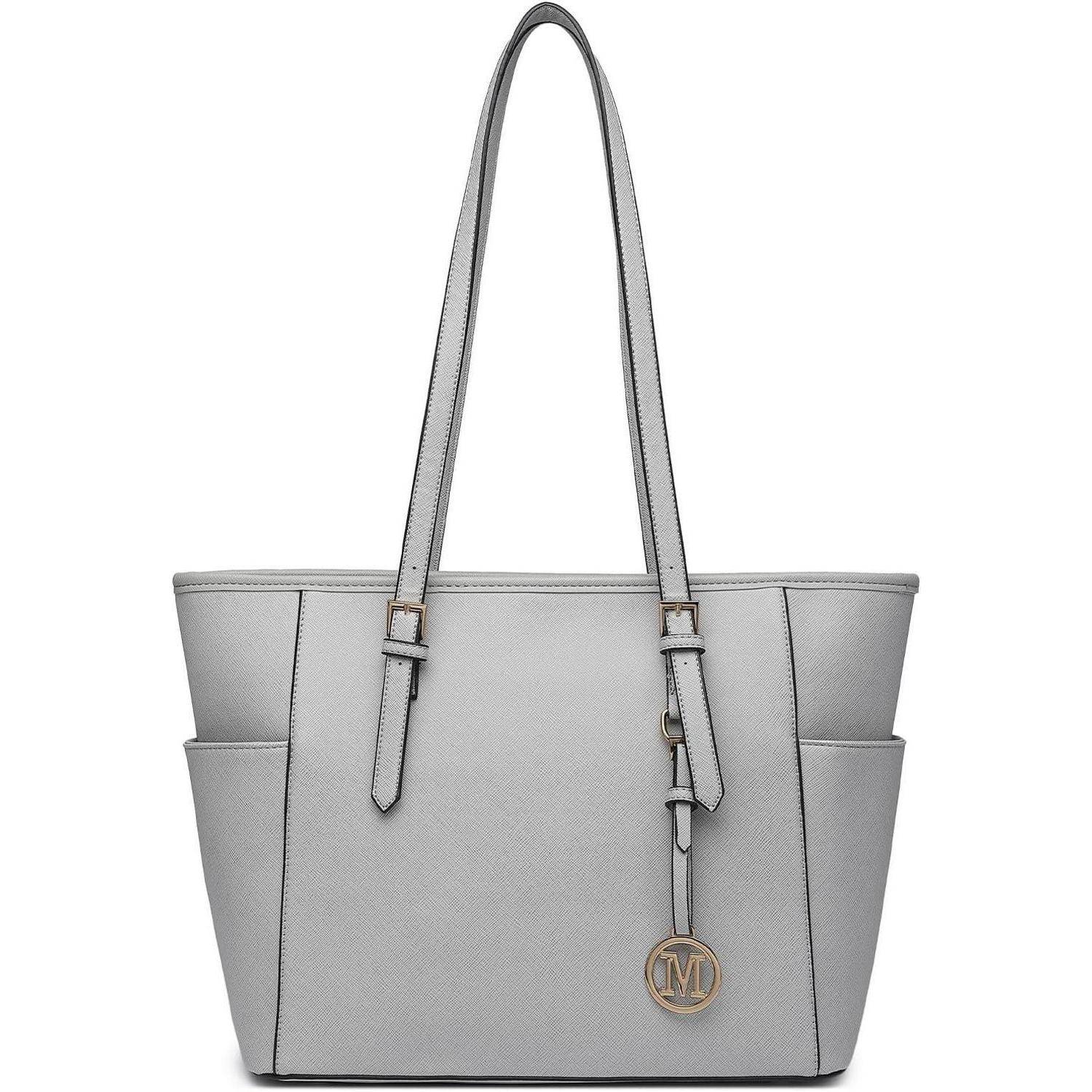 Miss Lulu Damen Handtasche Shopper Groß Schultertasche Leder-Imitat