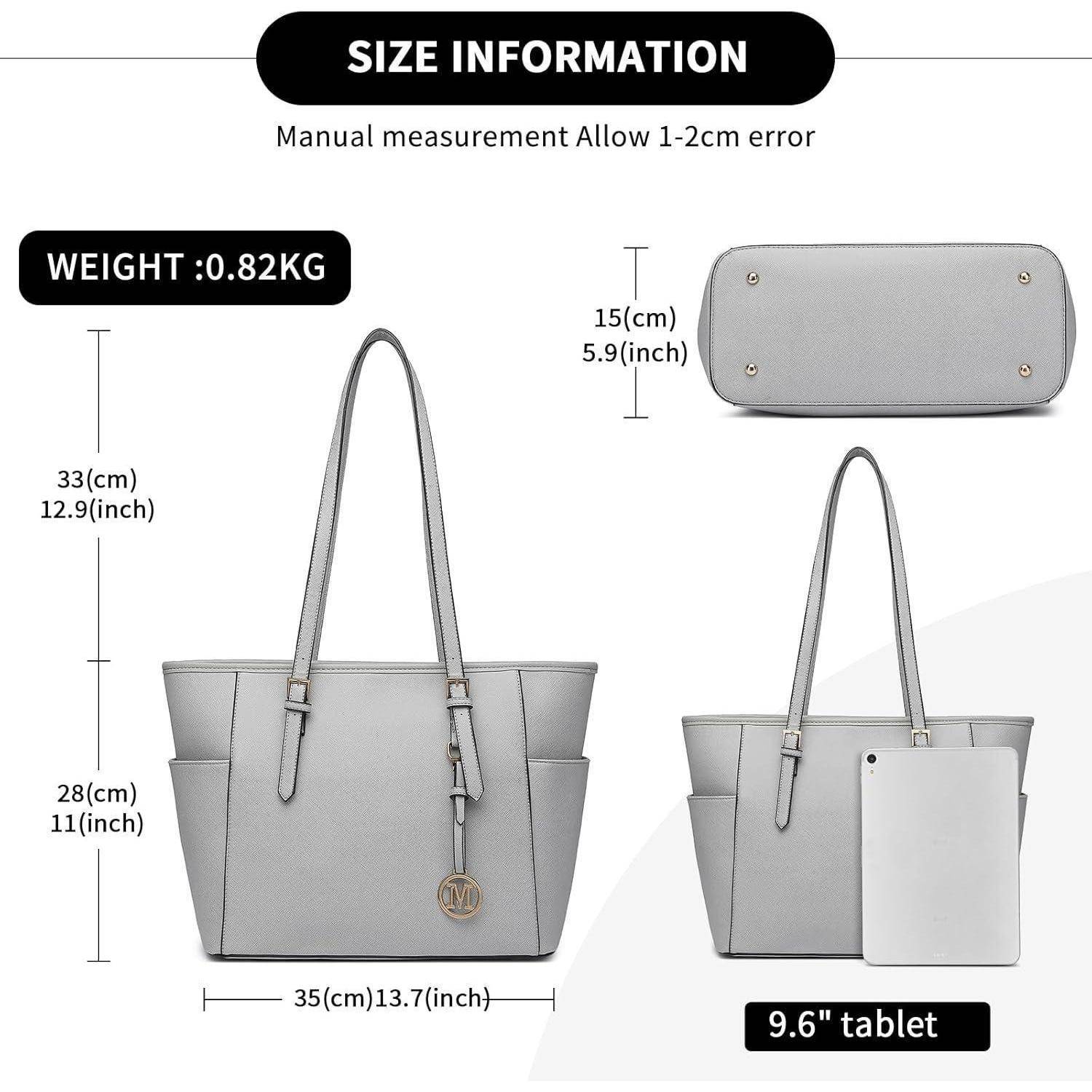 Miss Lulu Damen Handtasche Shopper Groß Schultertasche Leder-Imitat