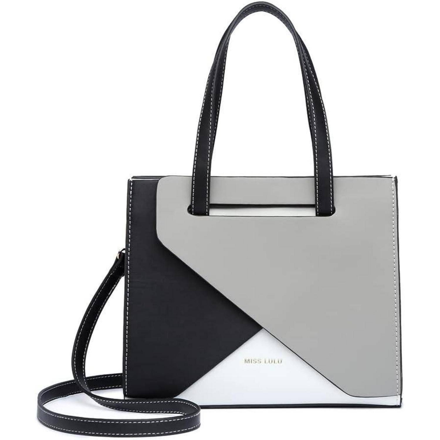 Damen Handtasche Henkeltasche mit verstellbarem Riemen, PU Leder