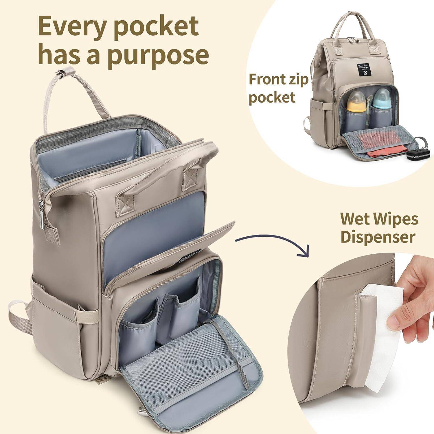 Wickelrucksack Baby Macaron Rucksack wasserdicht groß Capacity
