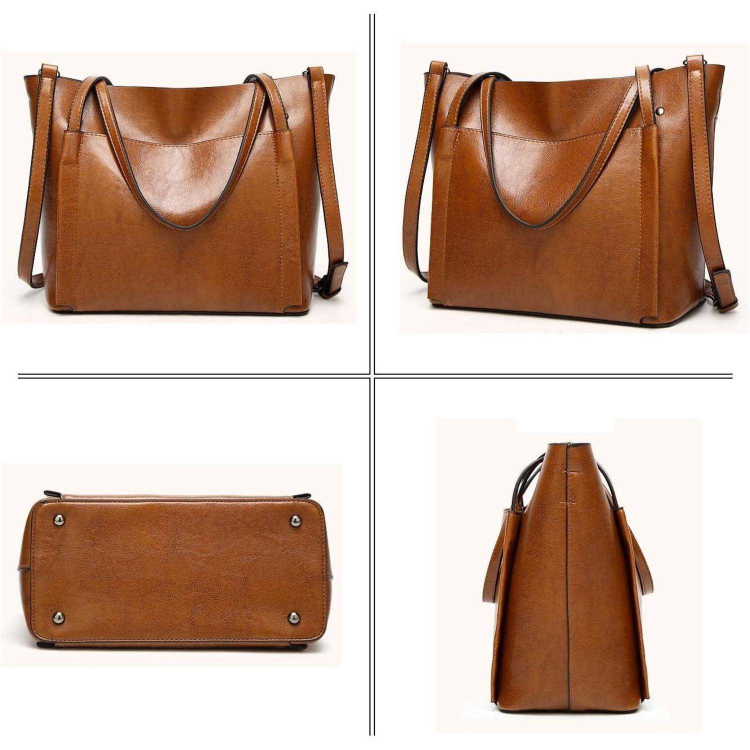 Damen Groß Shopper Schultertasche Umhängetasche Blau