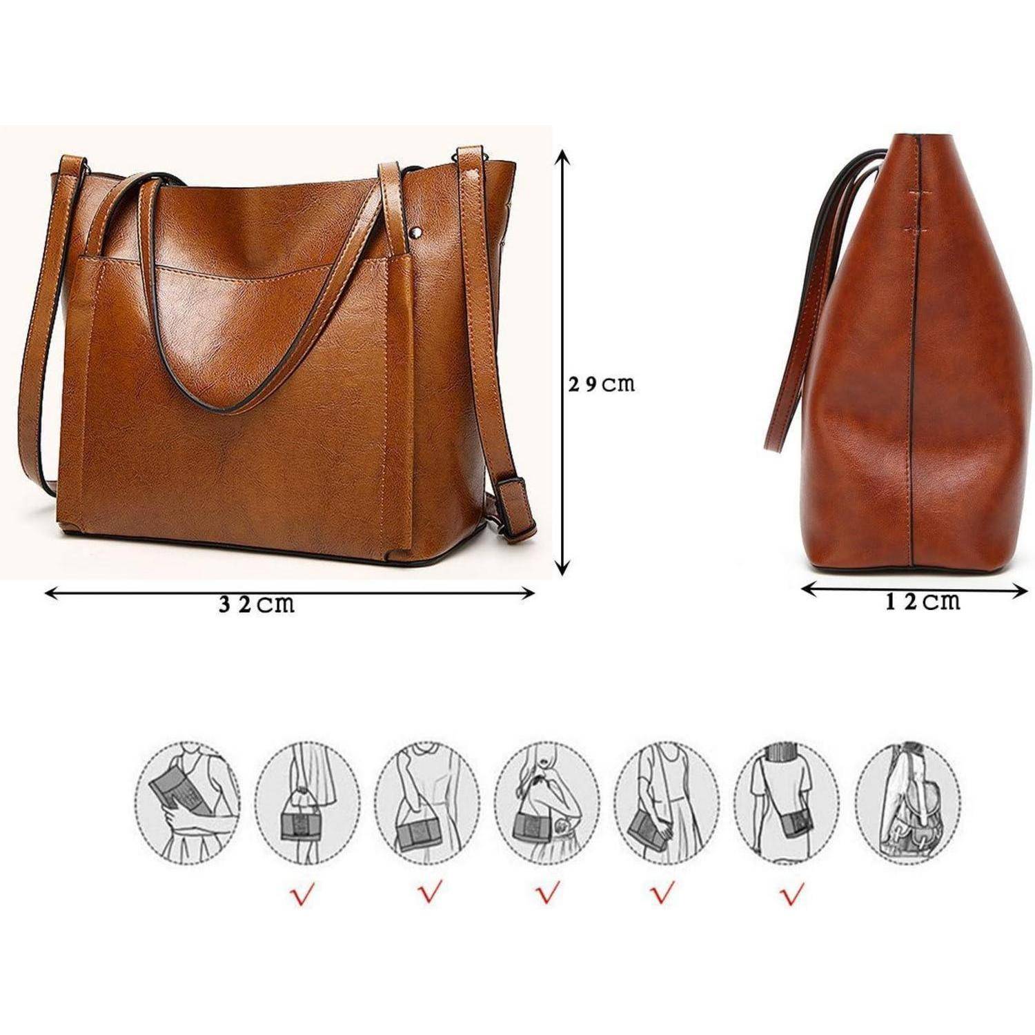 Damen Groß Shopper Schultertasche Umhängetasche Blau