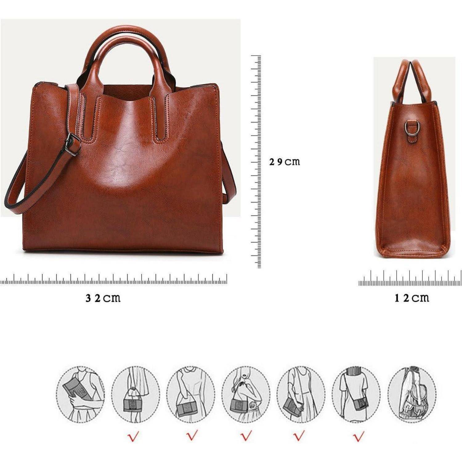 Damen Shopper Schultertasche Umhängetasche Handtasche EINWEG