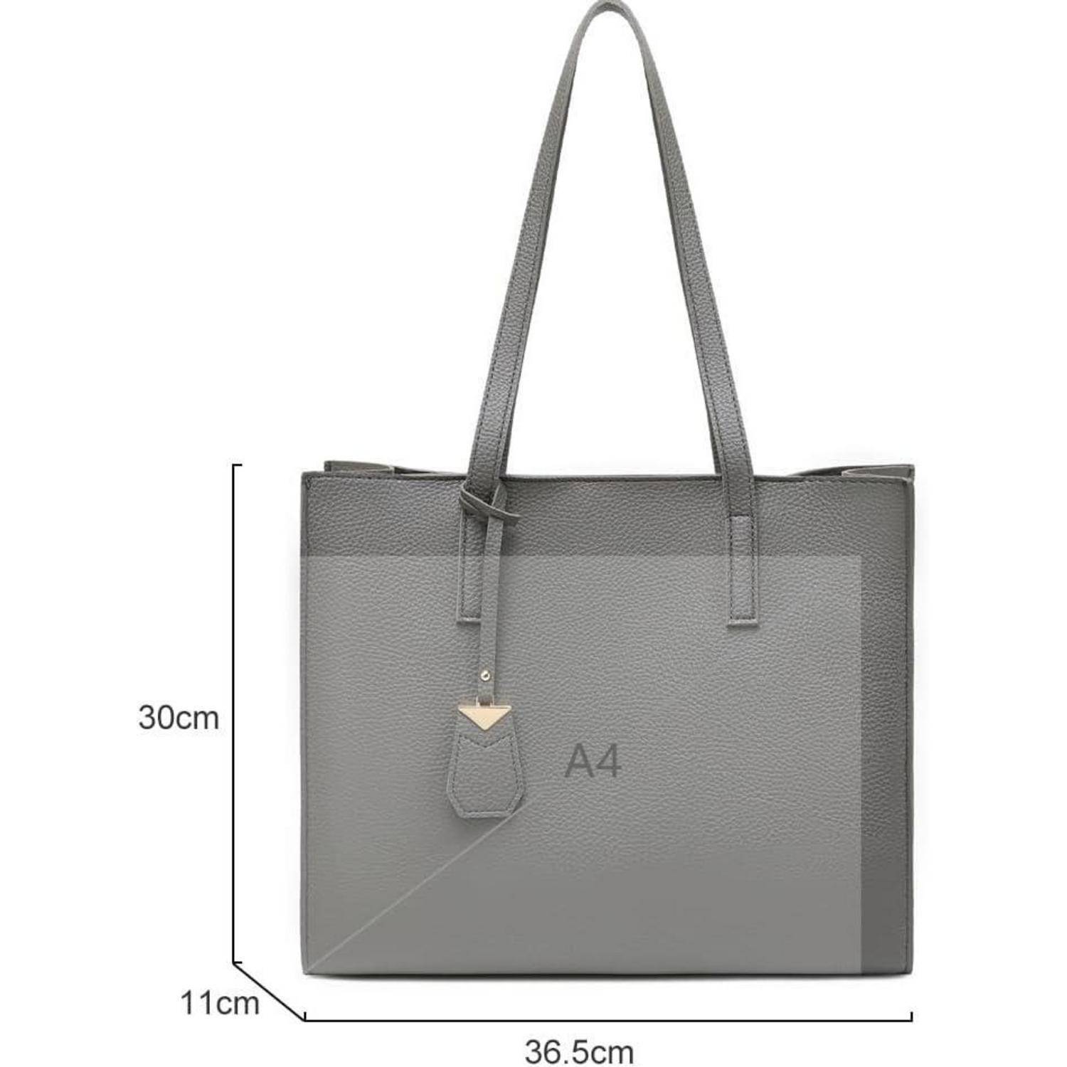 Damen Handtasche groß Shopper Henkeltasche Schule Arbeit Freizeit