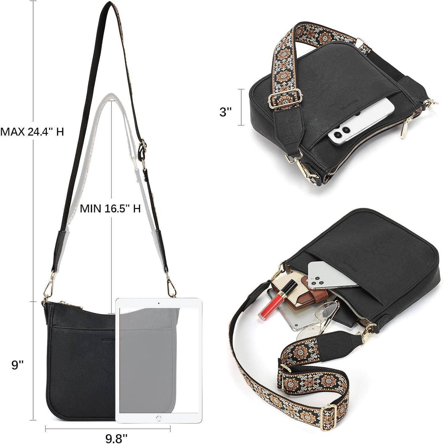 Handtasche Damen mittelgroß leder Schultertasche Crossbody Bags