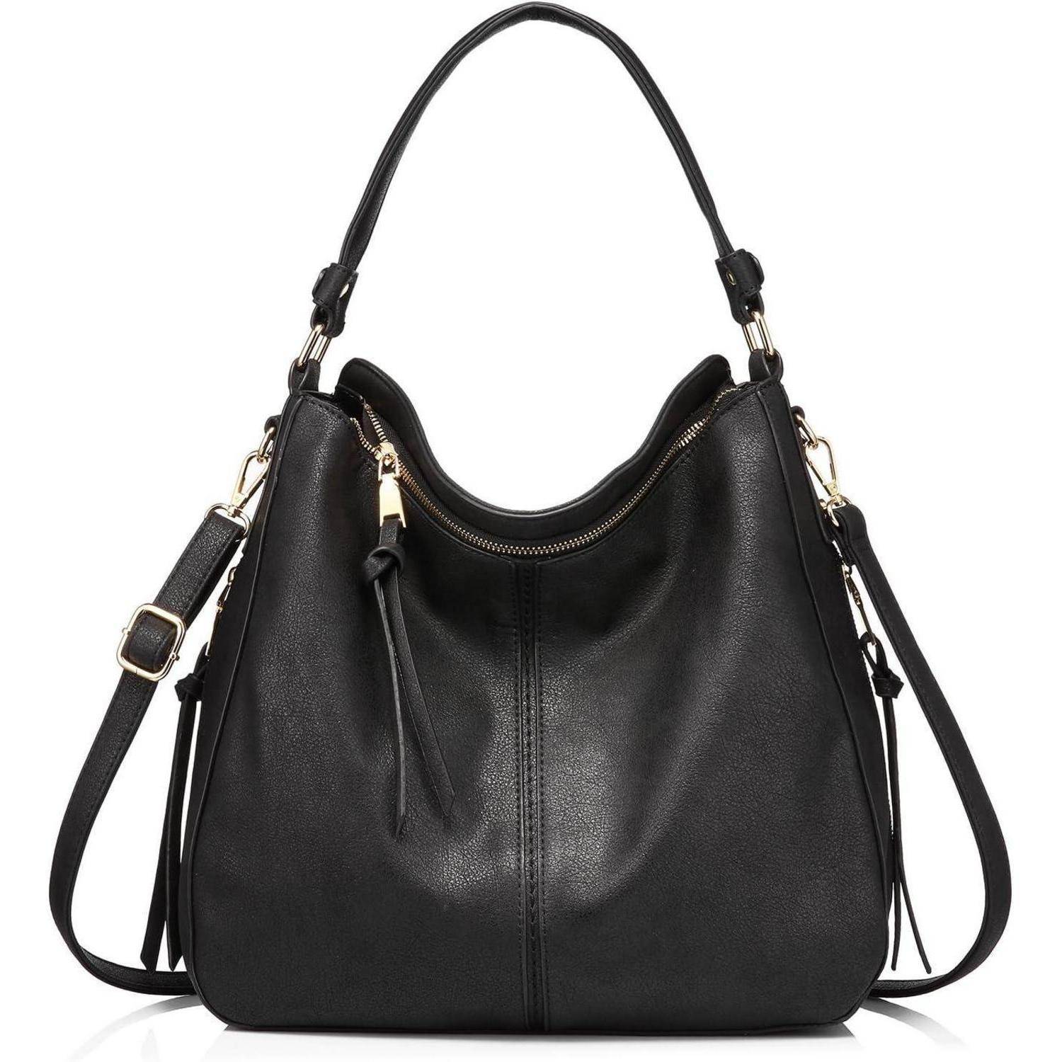 Damen Handtasche Lederimitat Umhängetasche Designer Hobo Quasten