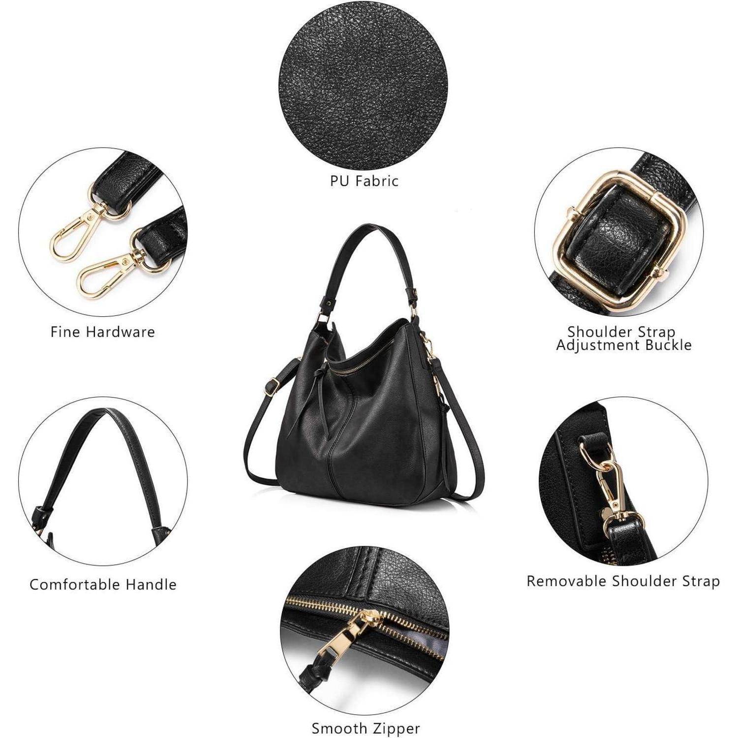 Damen Handtasche Lederimitat Umhängetasche Designer Hobo Quasten