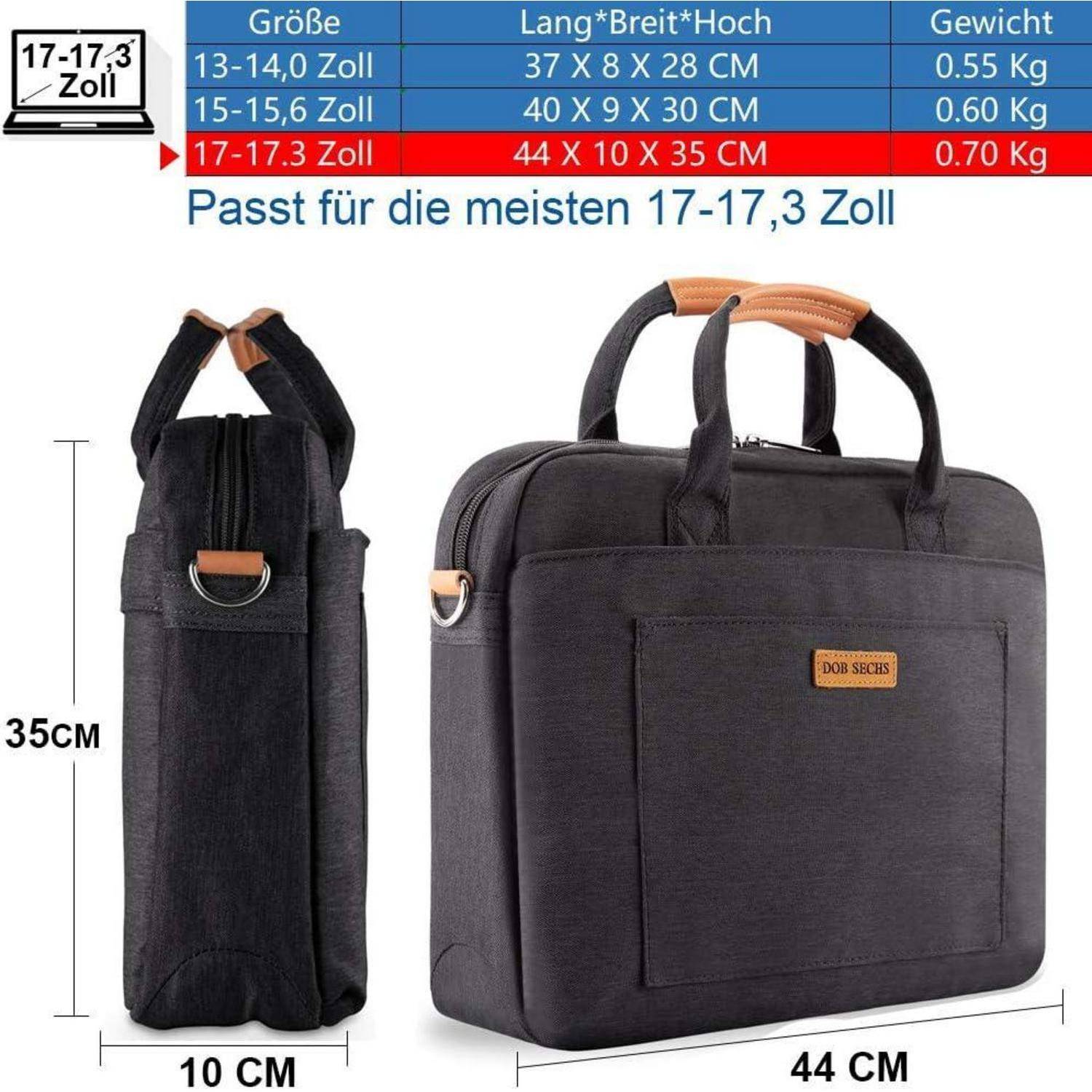 Laptoptasche 17.3 Zoll Aktentasche Handtasche Schulter Tragetasche