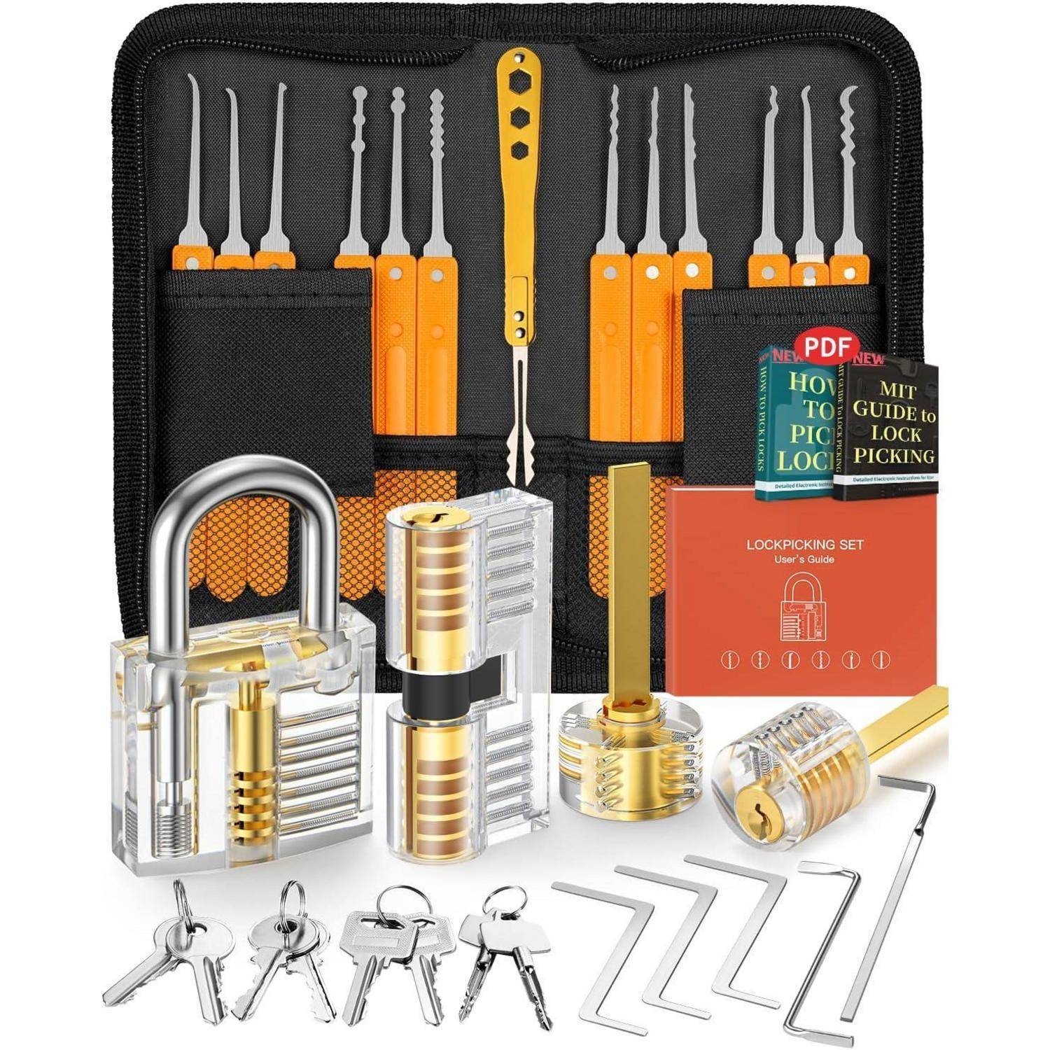 Lockpicking Set Dietrich 32 Stück Trainingsschlösser 32+4 Pcs
