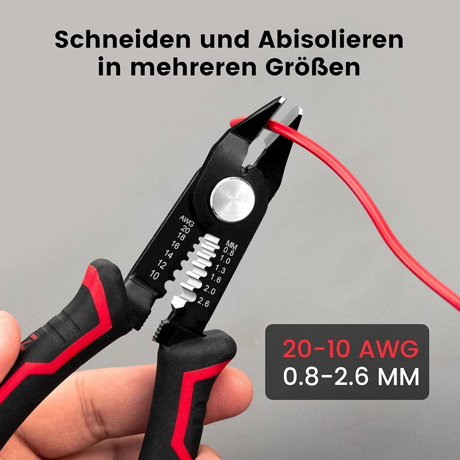 Abisolierzange 3in1 Seitenschneider 20-10 AWG
