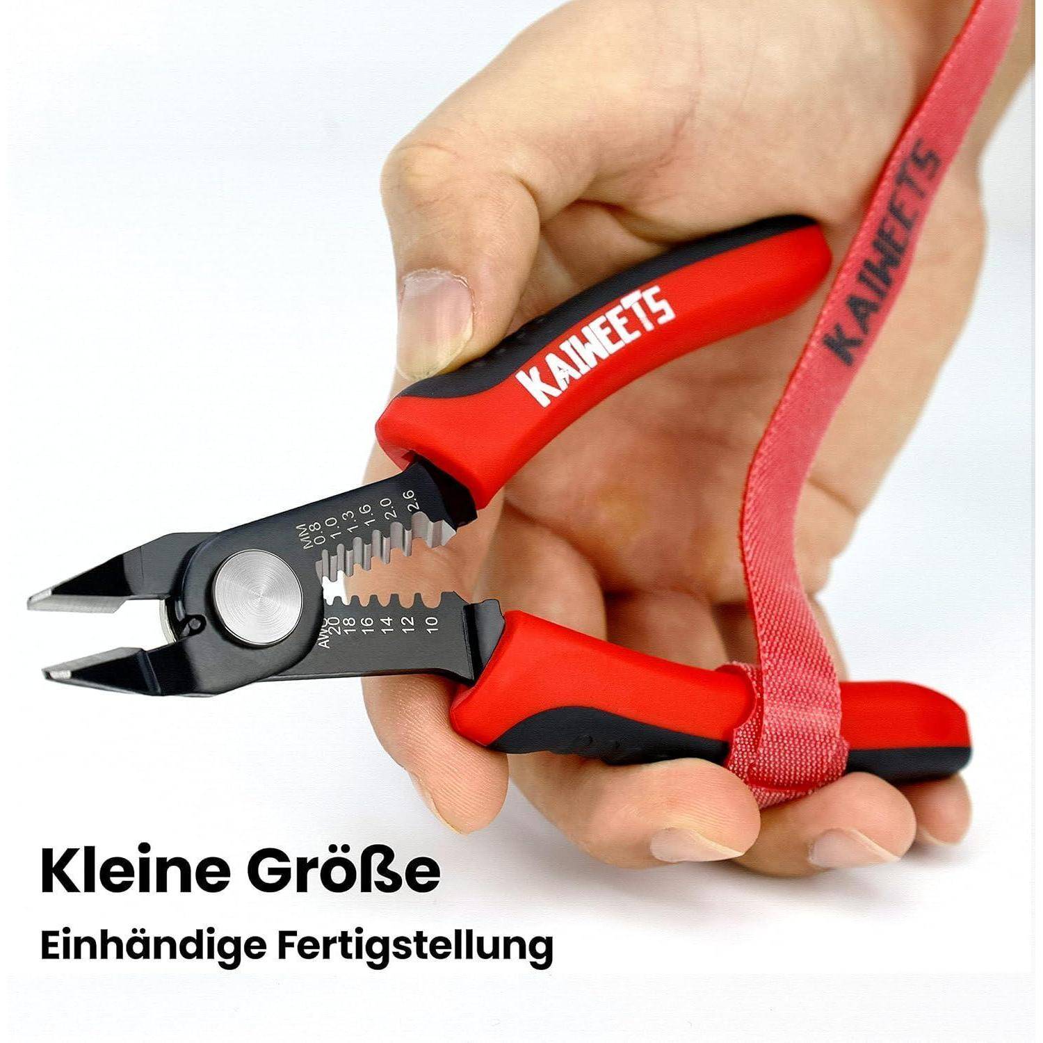 Seitenschneider Abisolierzange AWG10 22 Kws102+klettverschluss