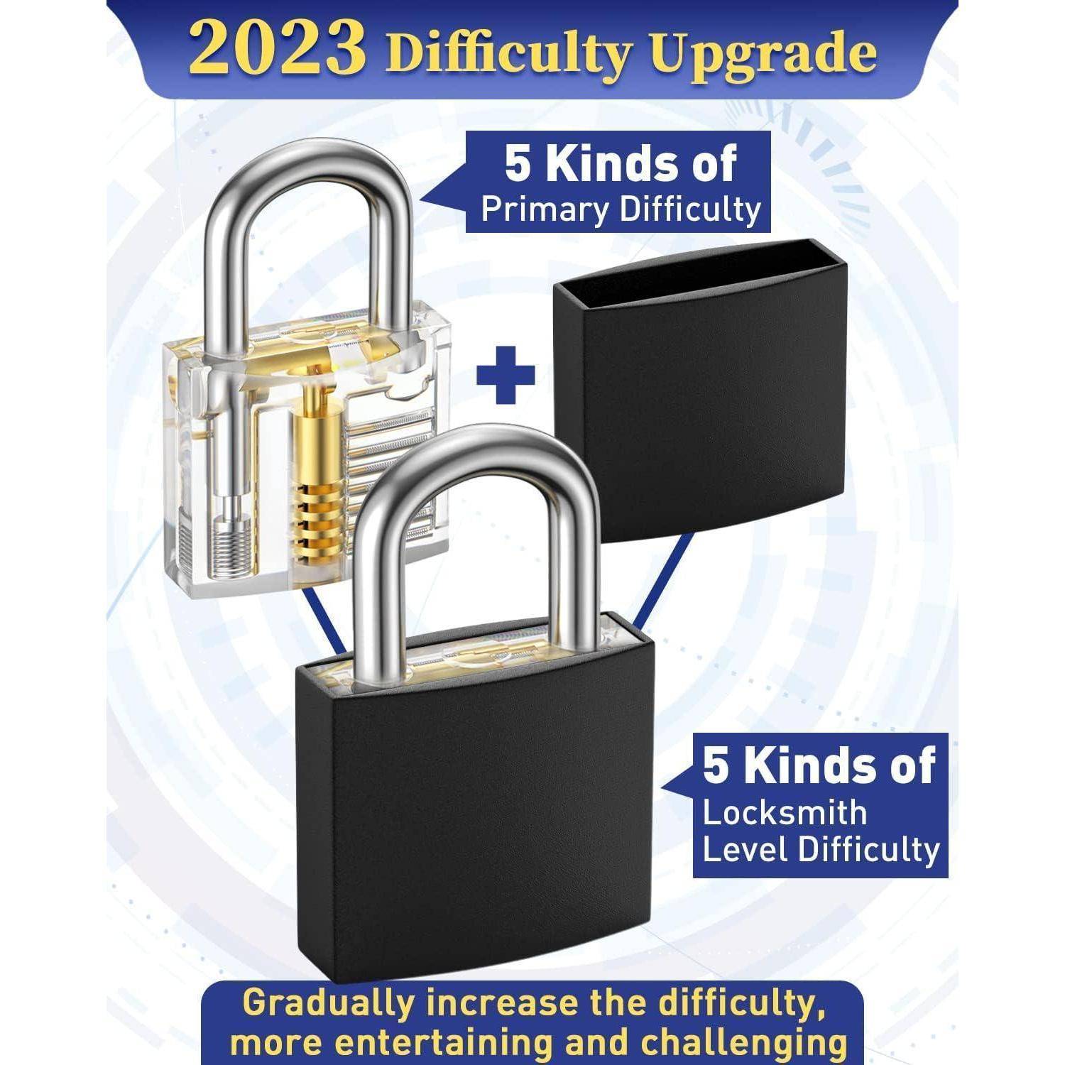 Lockpicking Set Dietrich Handbuch Schlösser Anfänger 2024 38+4 Stück
