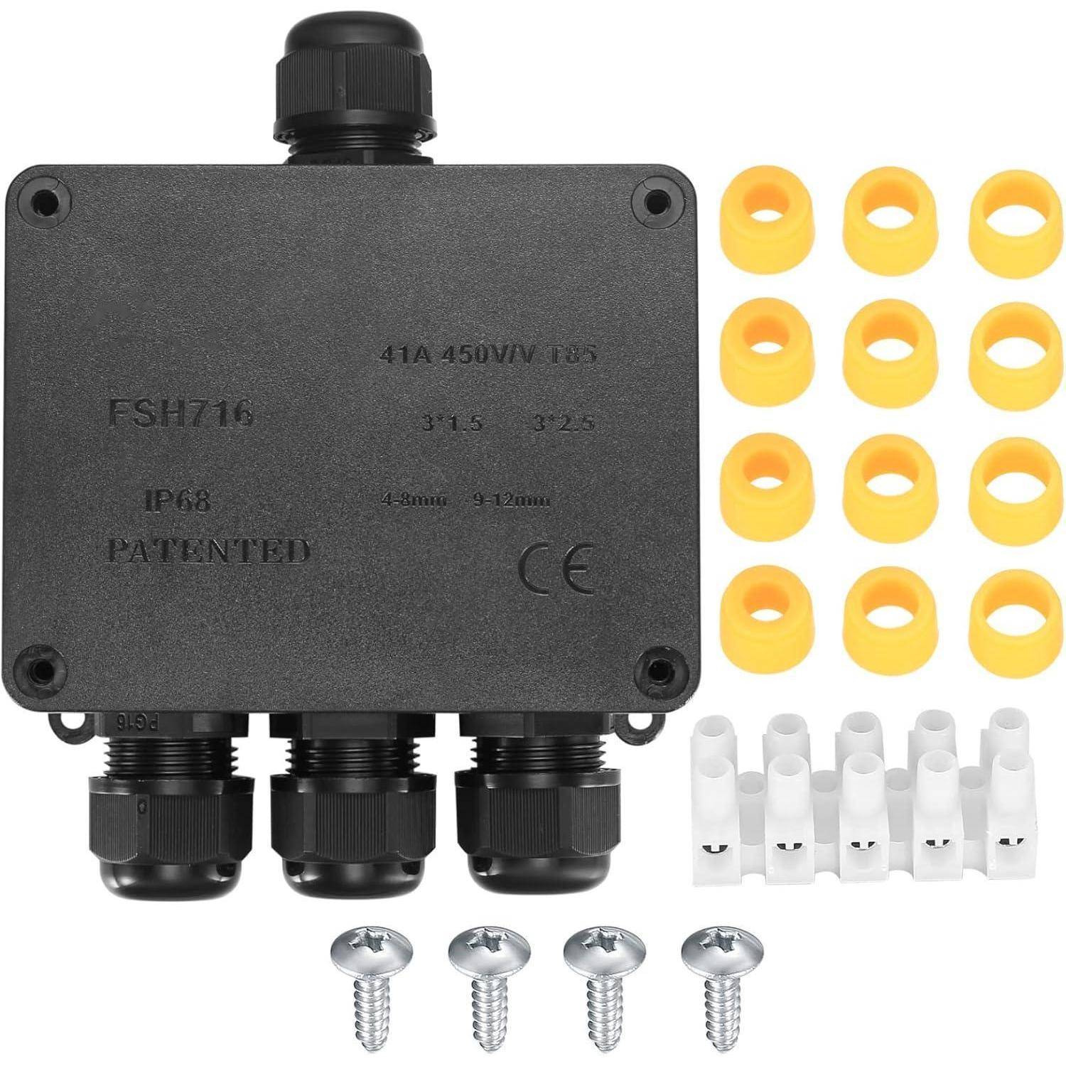 Anschlussdose IP68 wasserdicht Kabelverbinder Außenkabel 4 Wege